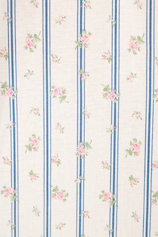 Cotton Jersey Stripes & Blooms Cropped PJ Set