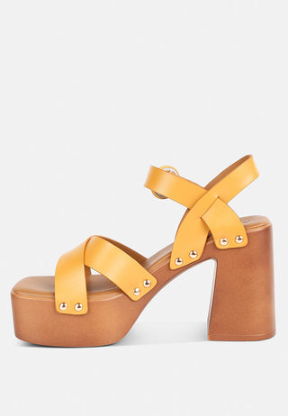 Cristina Cross Strap Embellished Heels