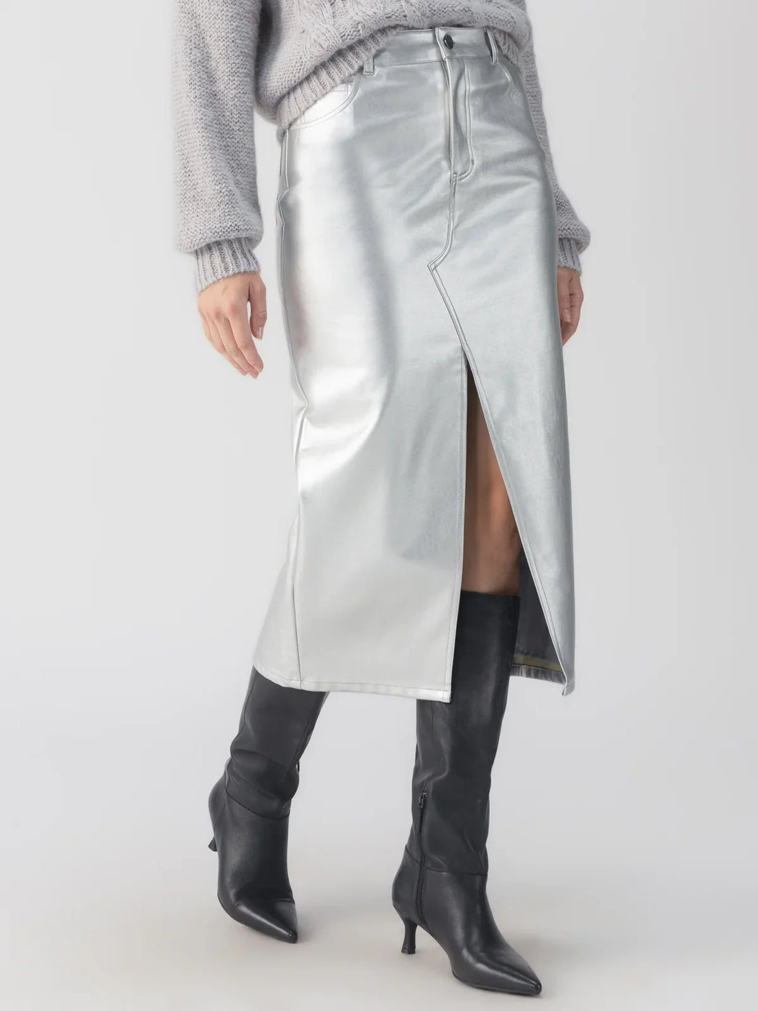 Sanctuary Leather Like Midi Skirt - Glamourous Grace