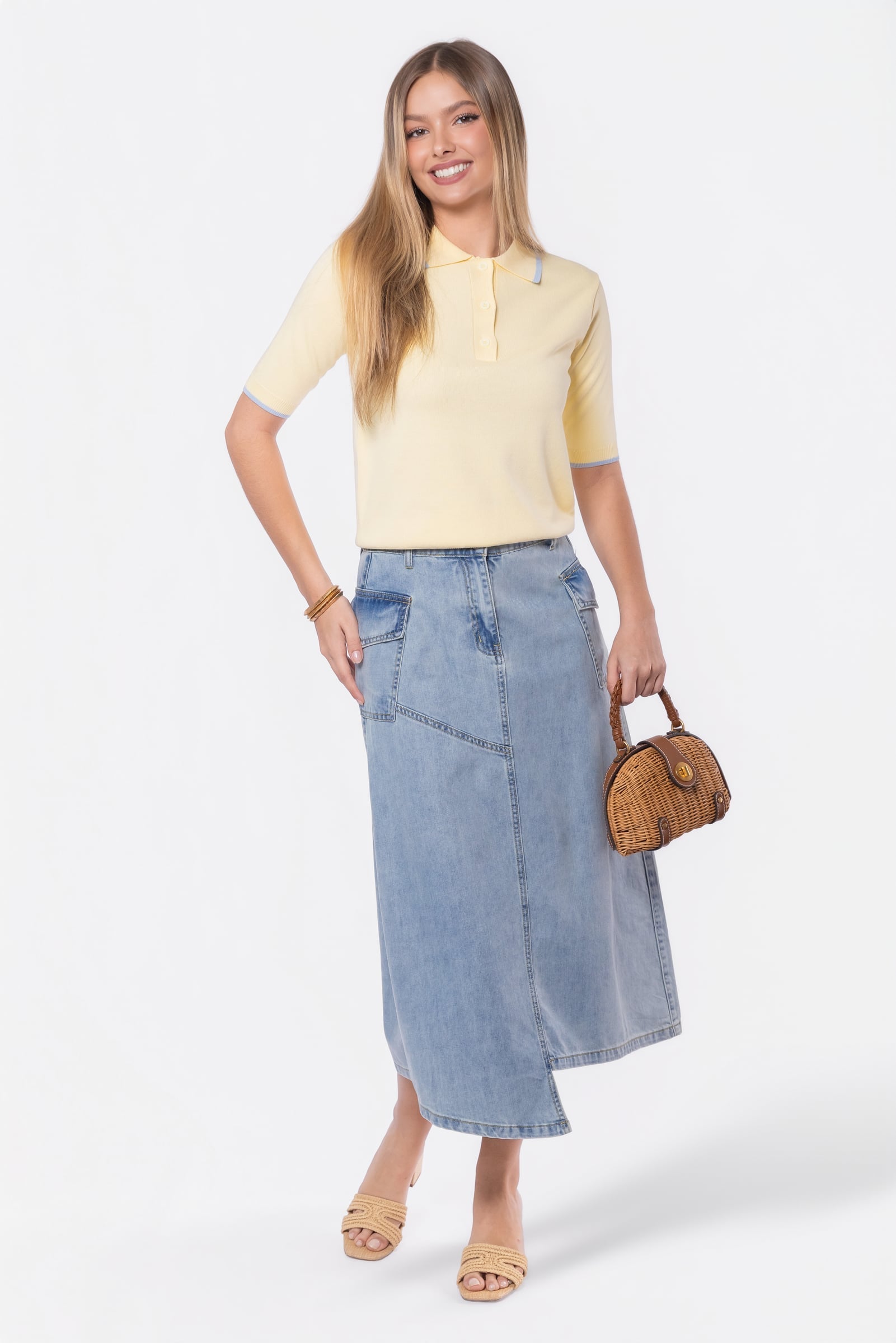 Willa Skirt (Blue) - Glamourous Grace