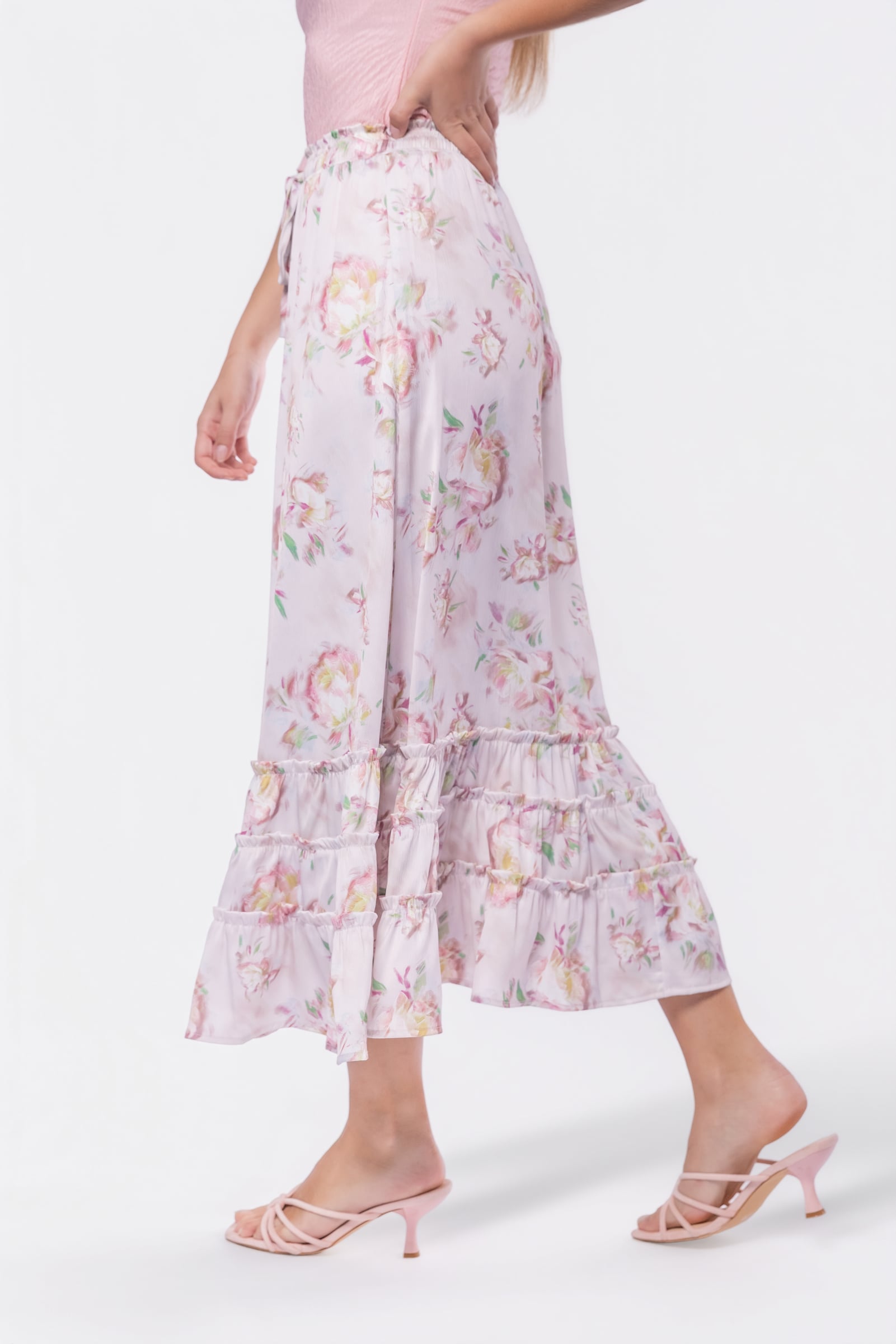 Nell Skirt (Pink Flower) - Glamourous Grace