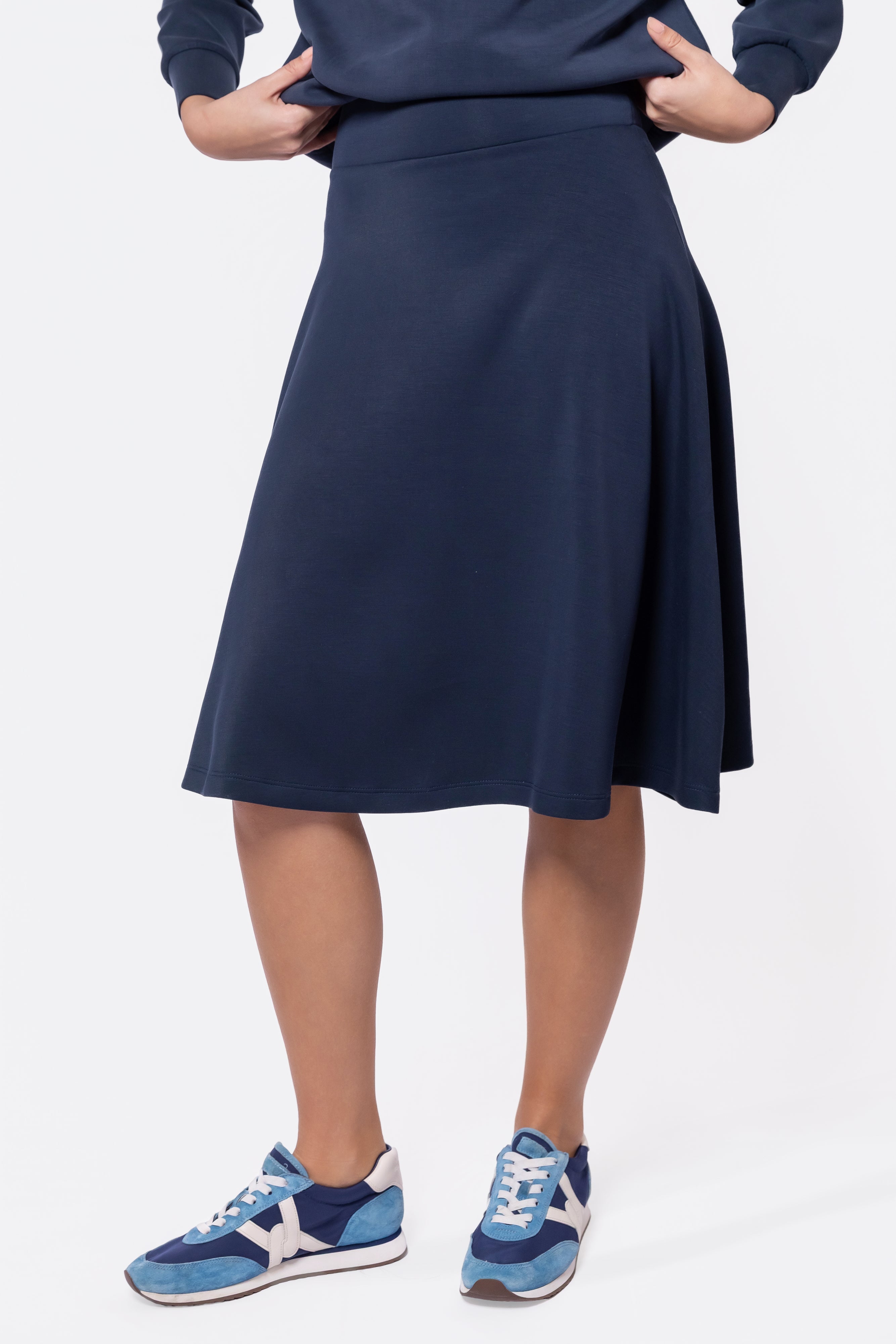 Mina Swing Skirt 26" (Navy) - Glamourous Grace