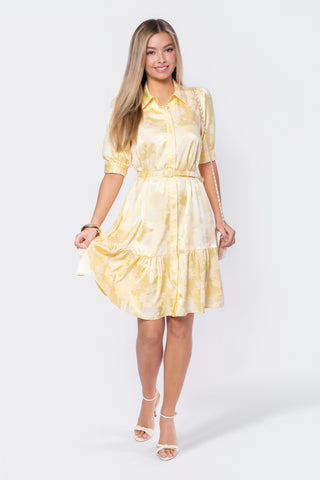 Celine Dress 39" (Butter Yellow)