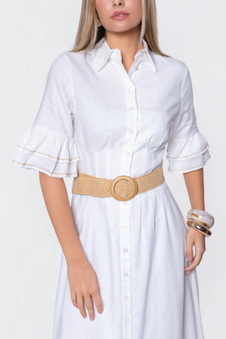 Penelope Dress (White Ground)