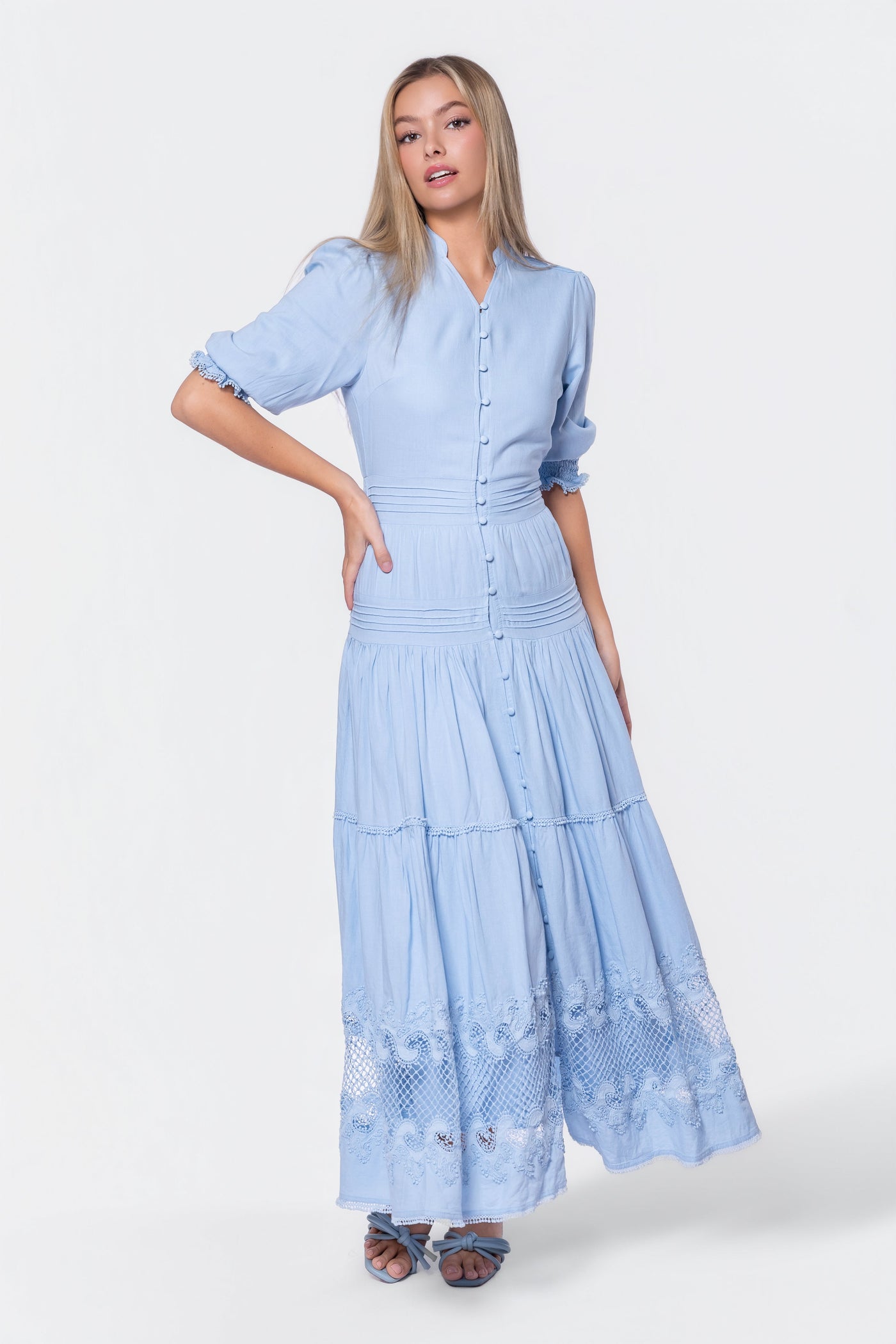 Hallie Dress (Blue) - Glamourous Grace
