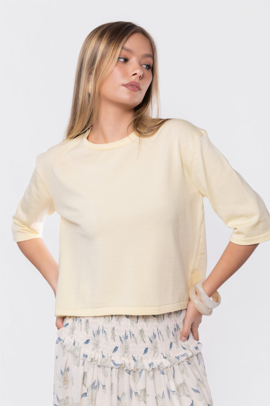 Jude Top (Butter Yellow) - Glamourous Grace
