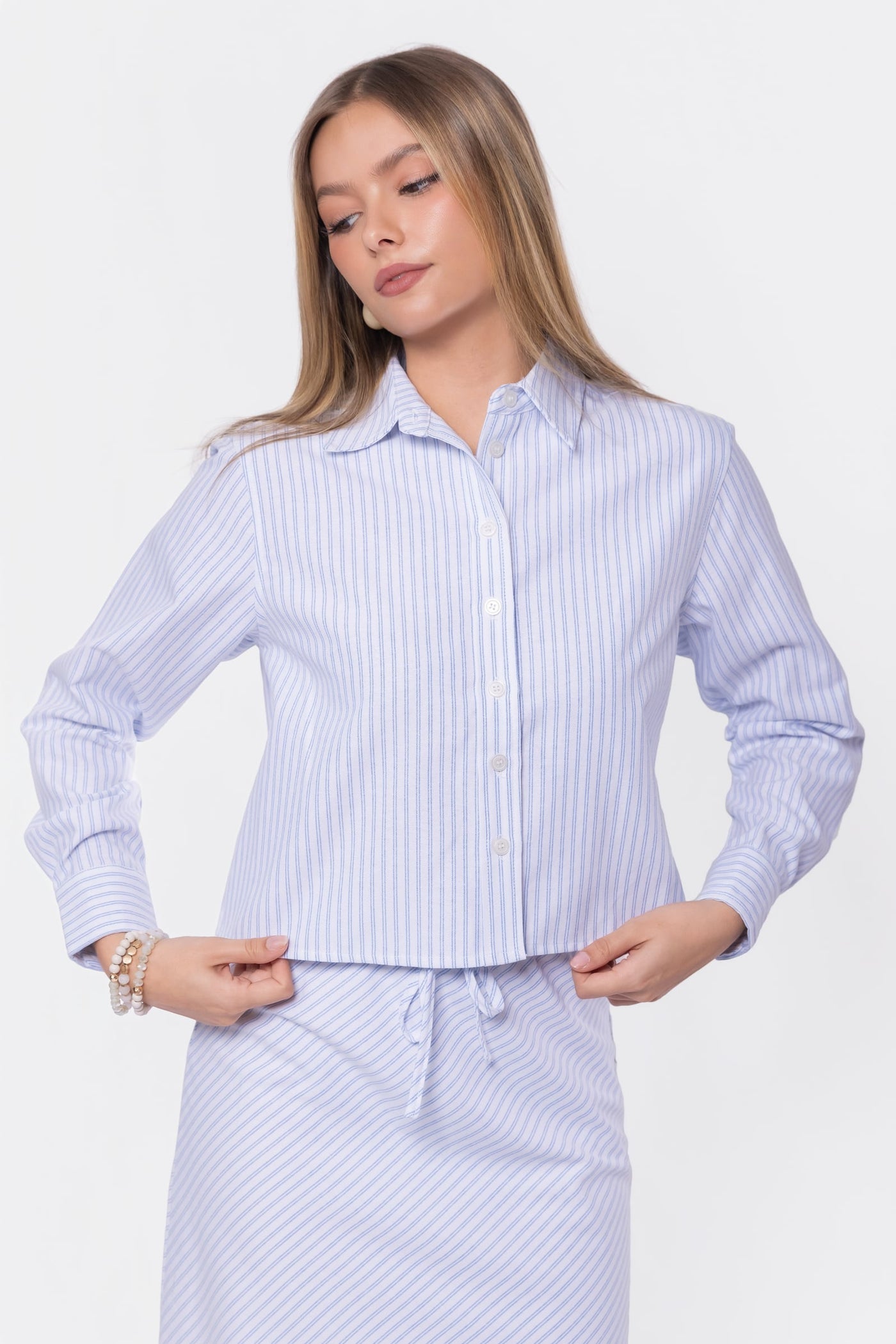 Anita Top (Blue Stripe) - Glamourous Grace