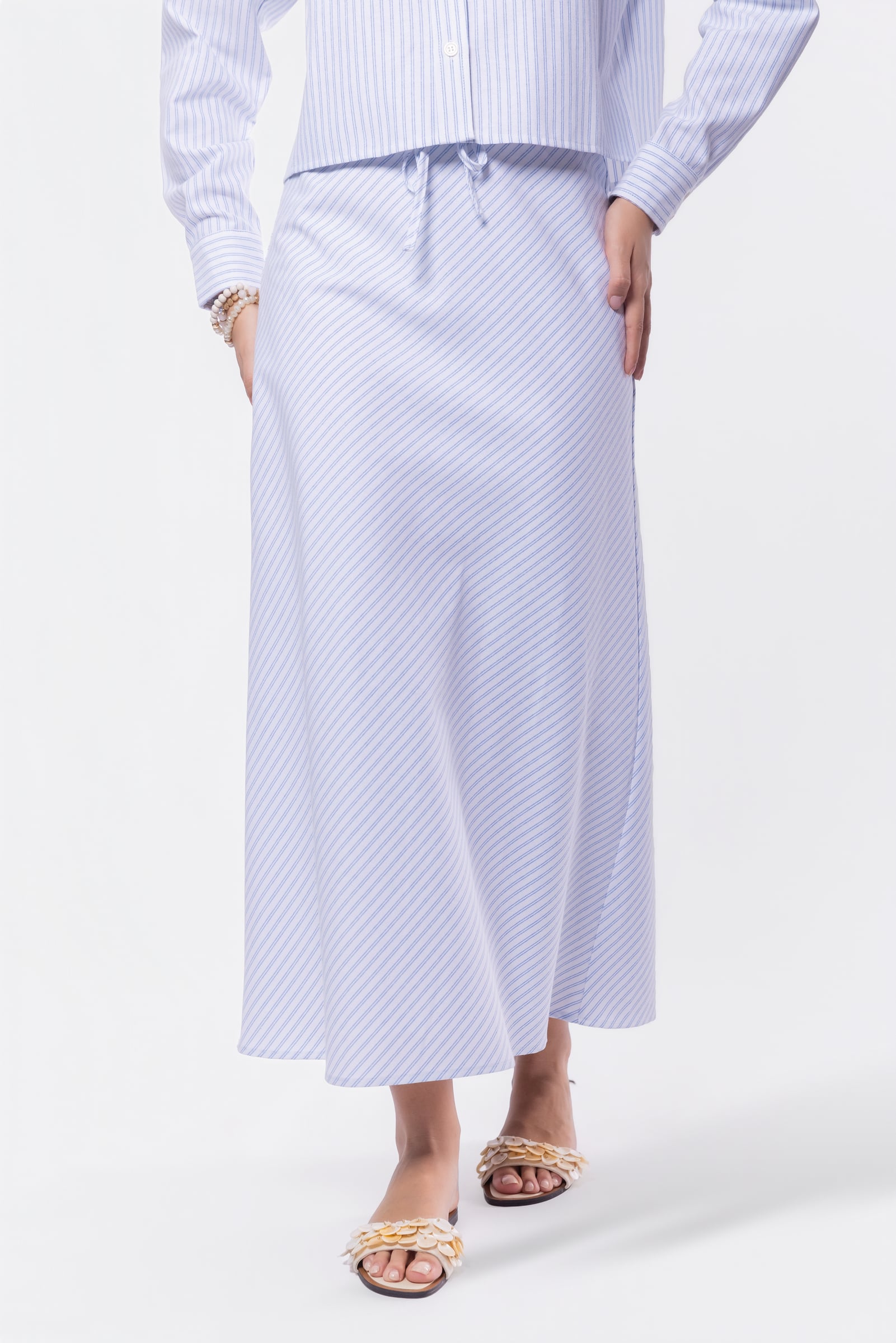 Anita Skirt (Blue Stripe) - Glamourous Grace