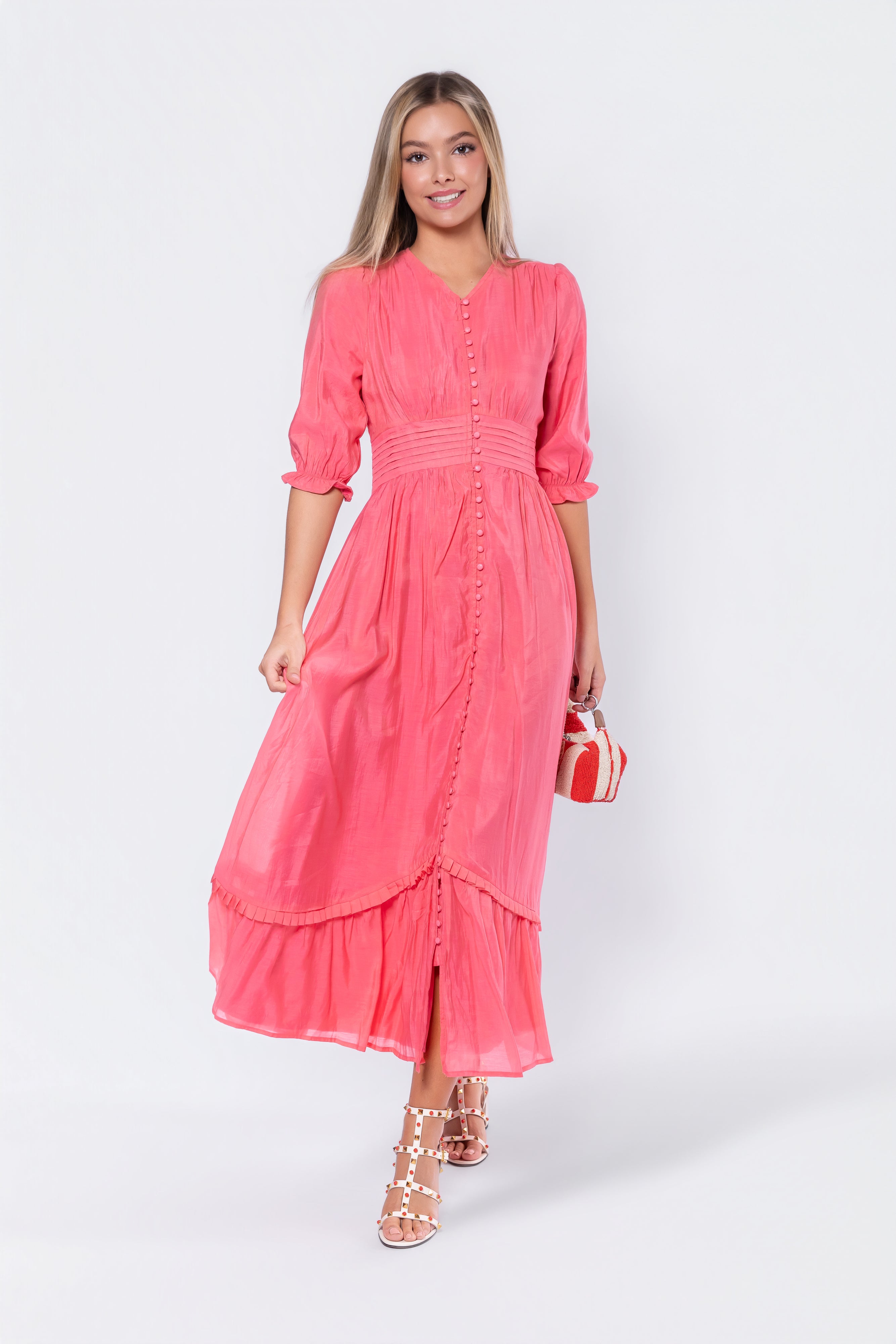 Amelia Dress (Pink) - Glamourous Grace