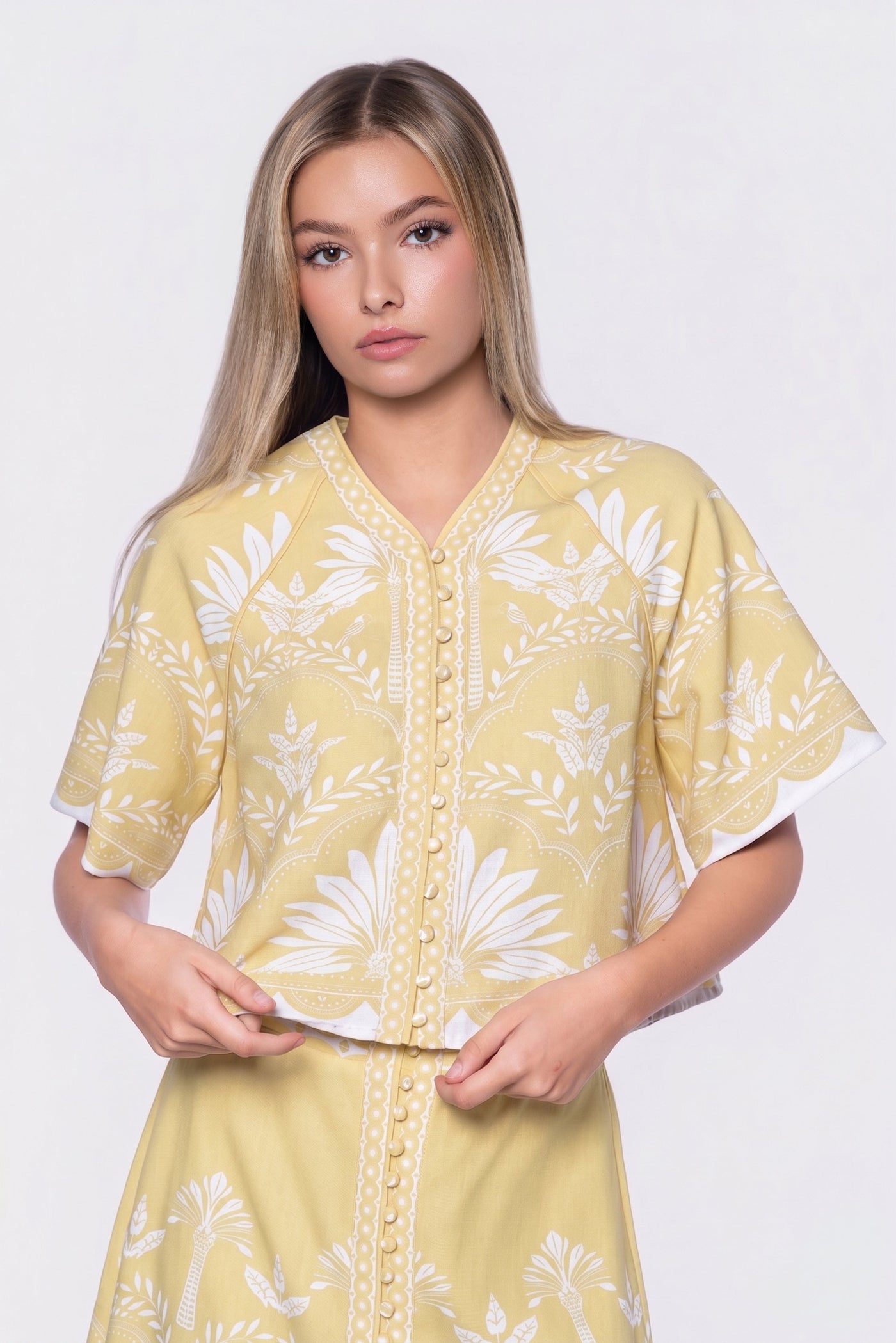 Lottie Top (Yellow White) - Glamourous Grace