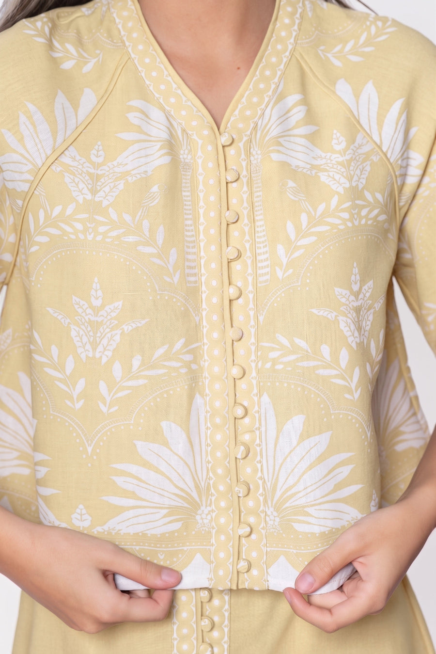 Lottie Top (Yellow White) - Glamourous Grace