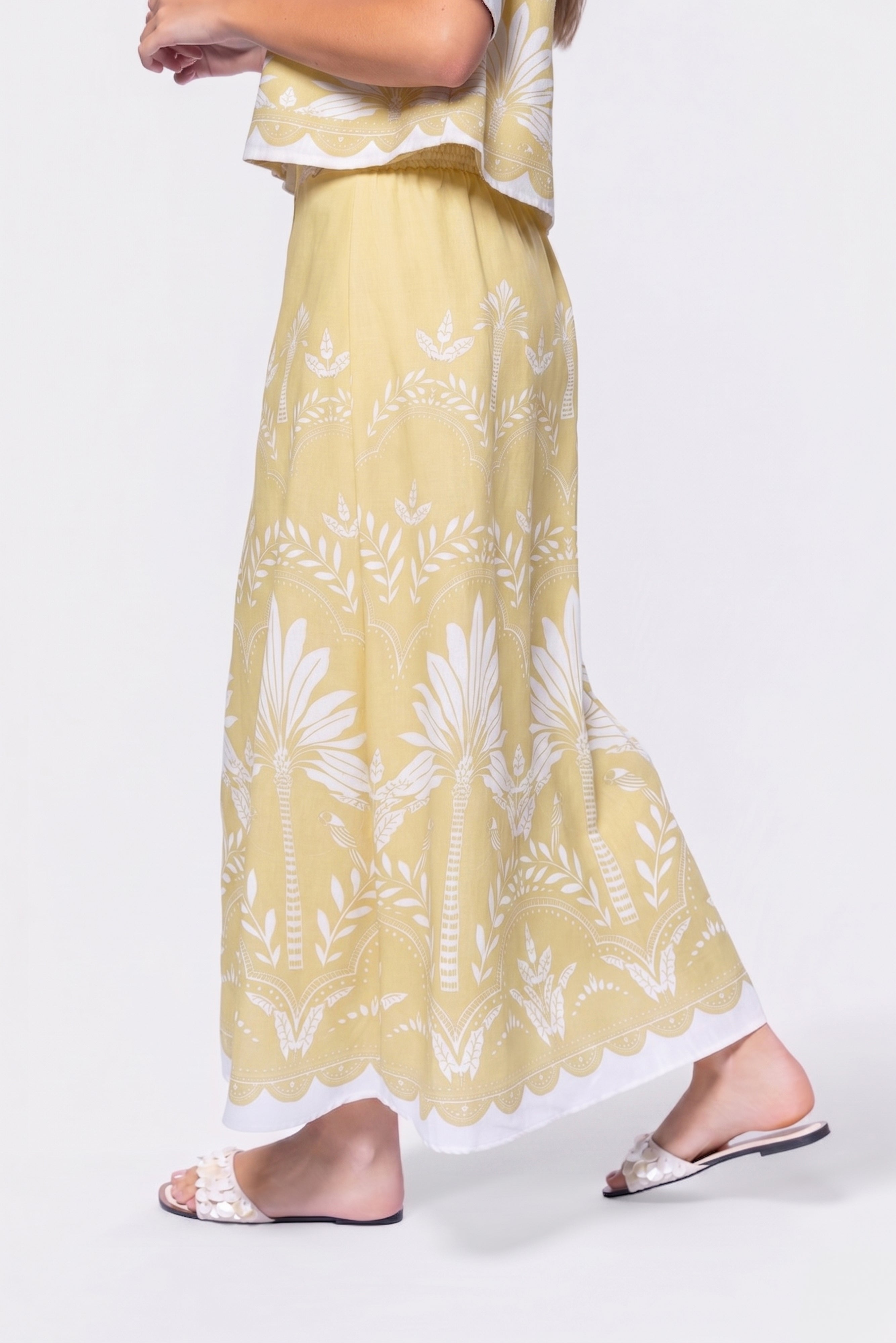 Lottie Skirt (Yellow White) - Glamourous Grace
