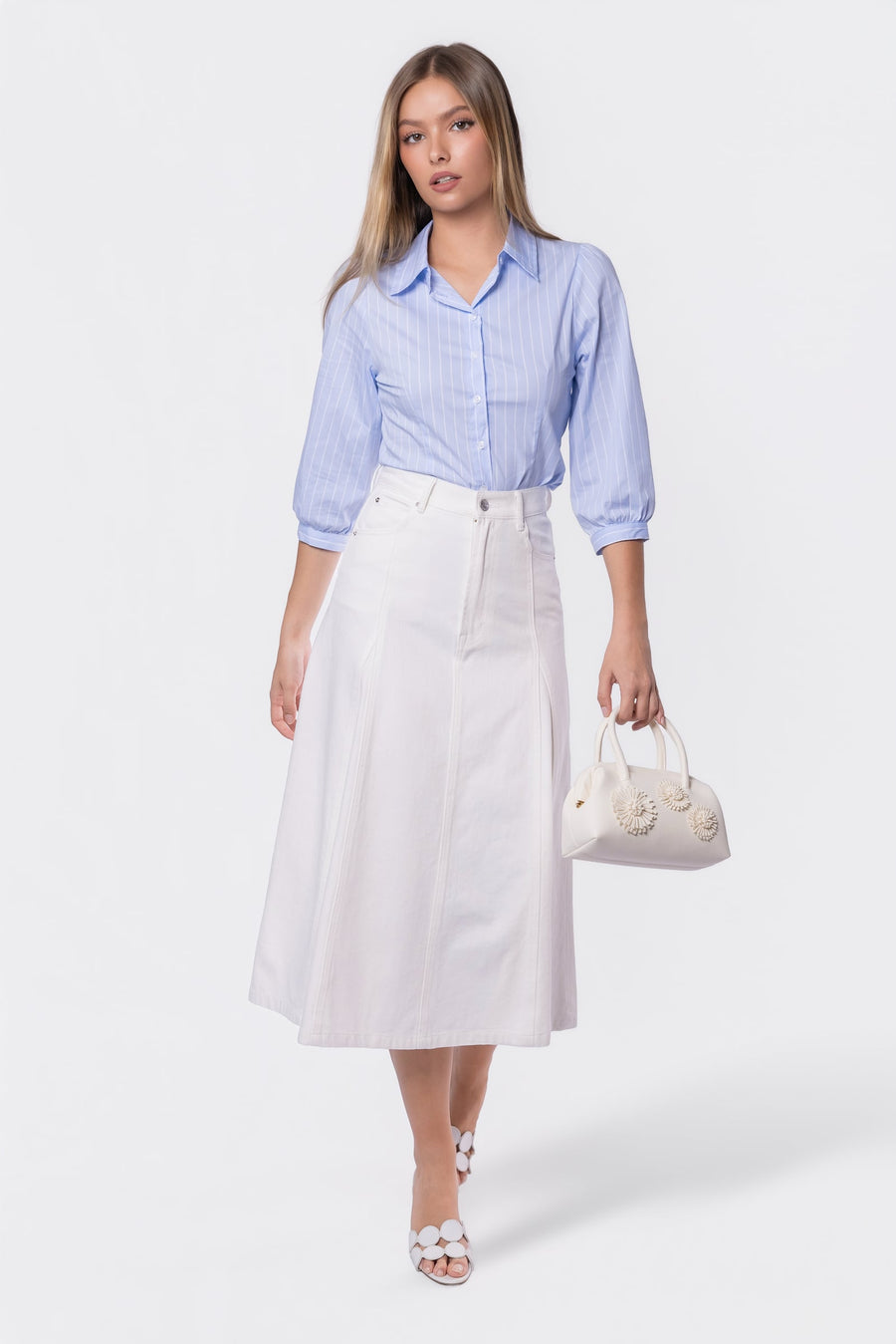Pia Top (Blue Stripe) - Glamourous Grace