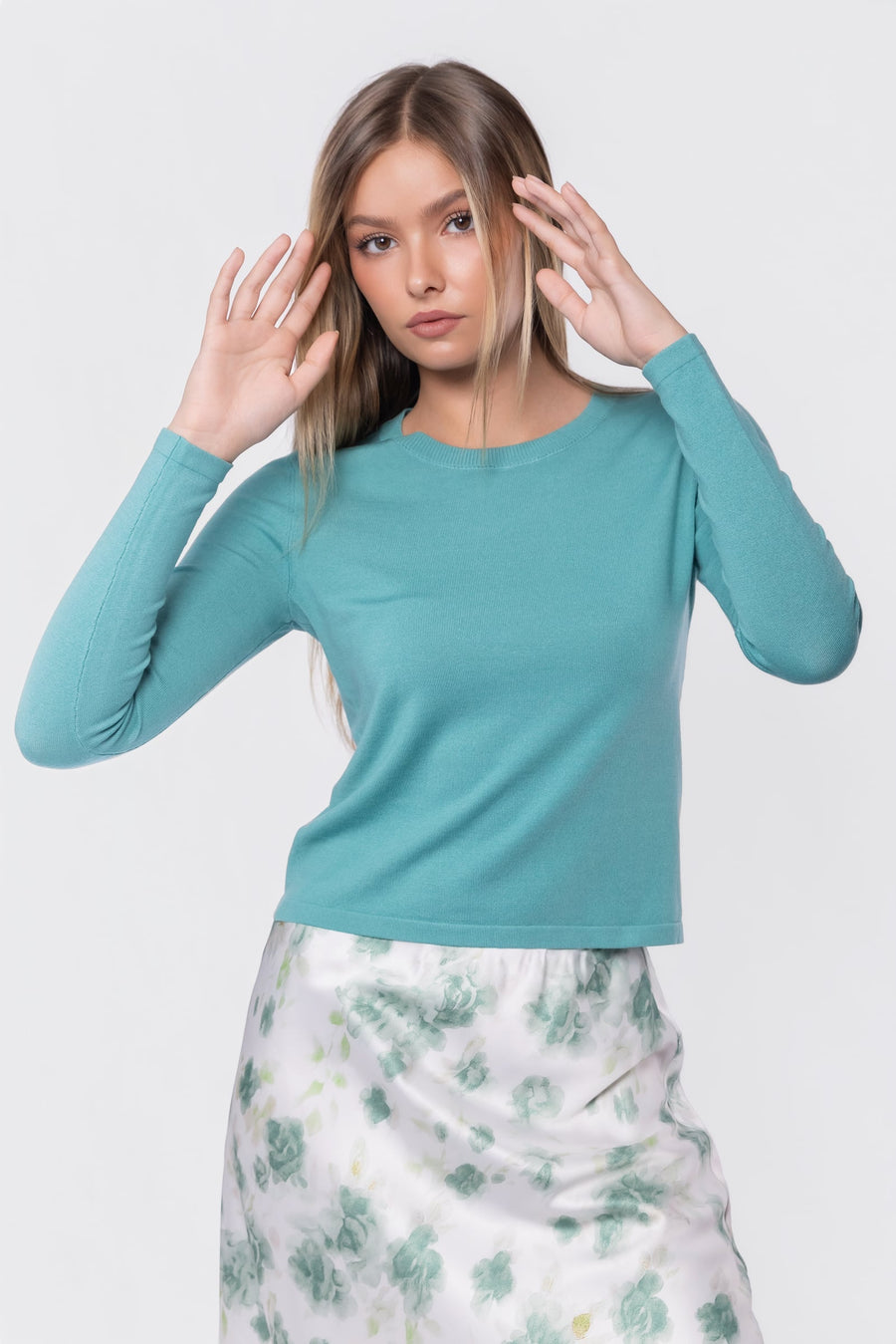 Ingrid Top (Light Teal Green) - Glamourous Grace