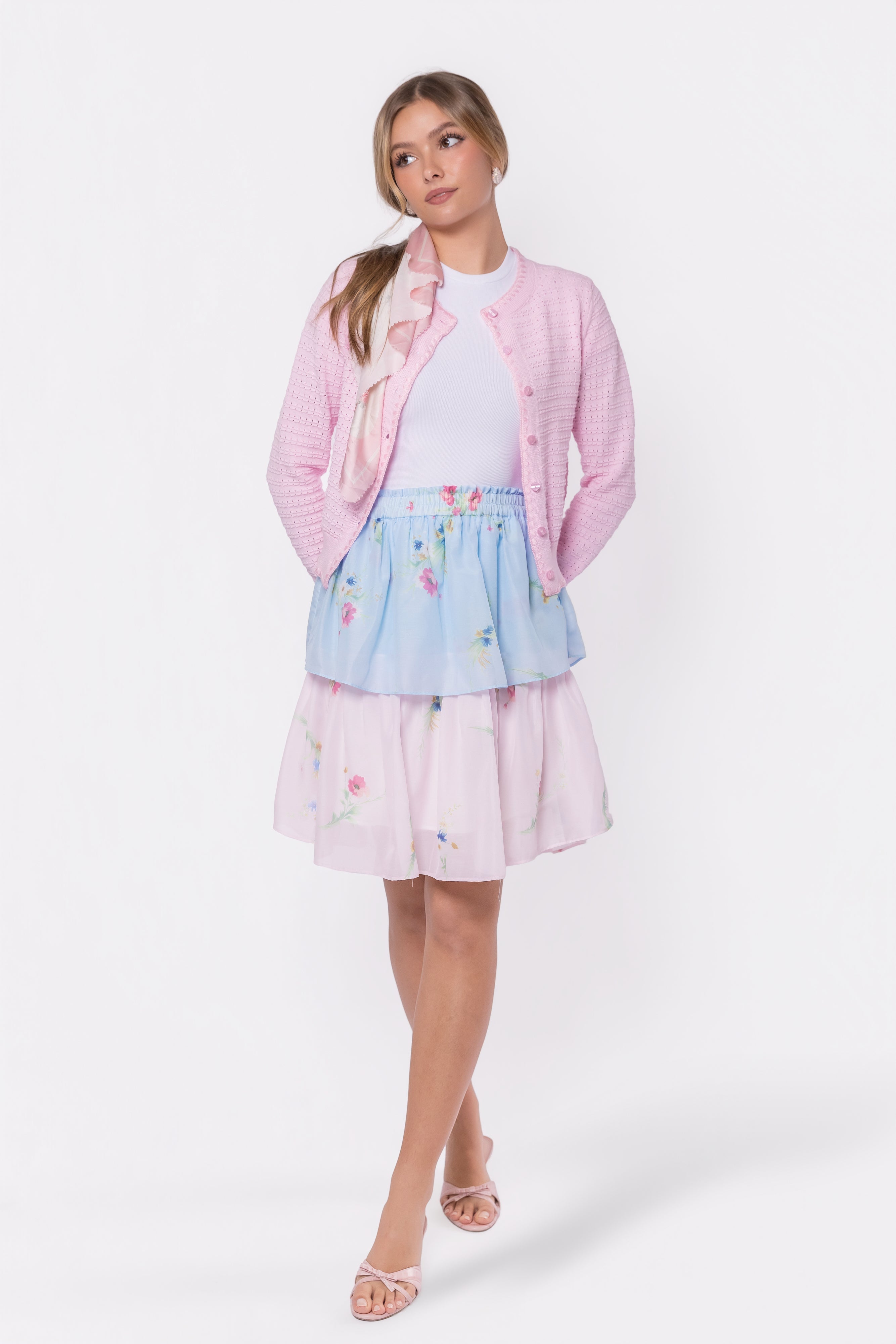 Nora Skirt 23" (Blue Pink) - Glamourous Grace
