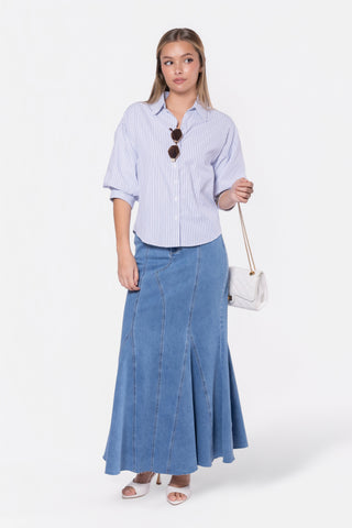 Viviana Top (White Stripe)
