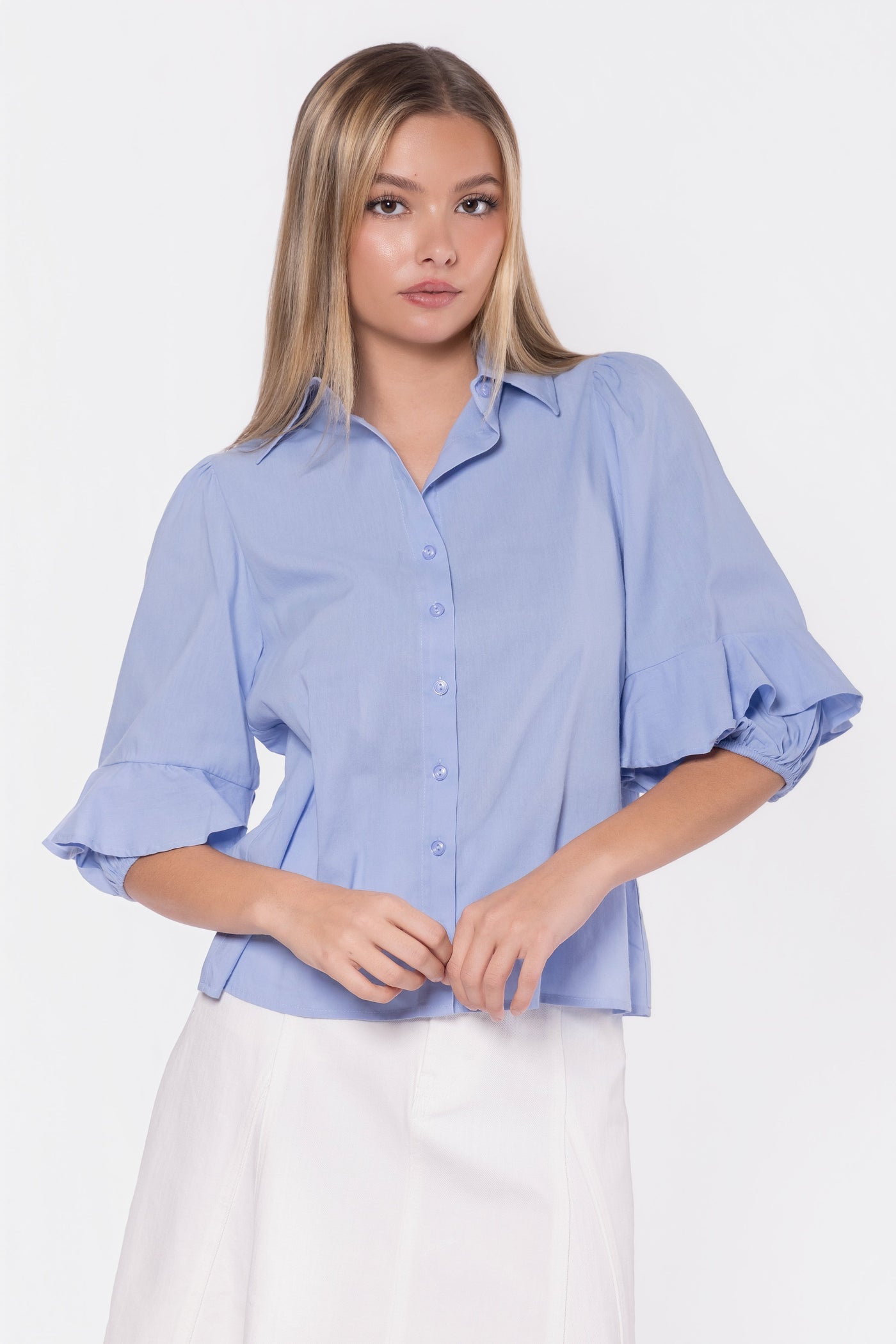 Alma Top (Light Blue) - Glamourous Grace