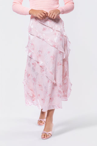 Laurel Skirt (Light Peach Pattern)
