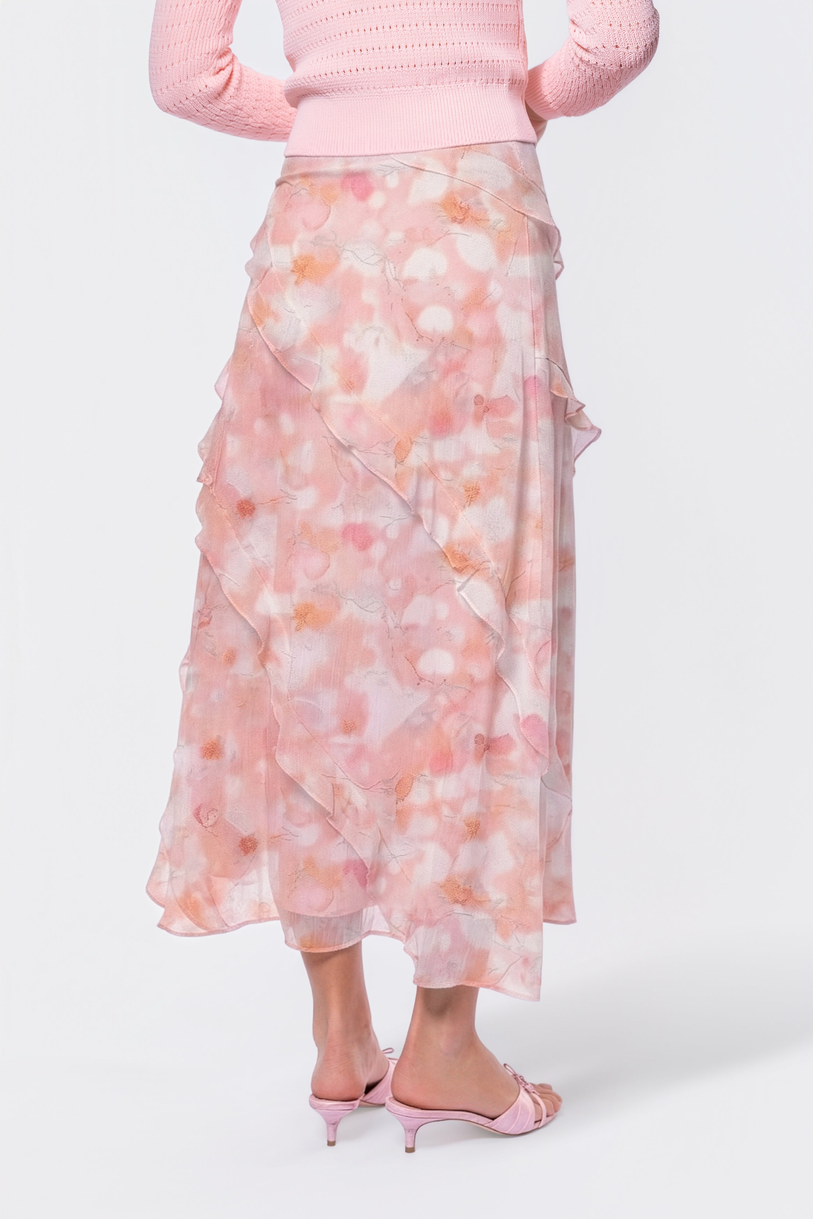 Zella Skirt (Light Pink Pattern) - Glamourous Grace