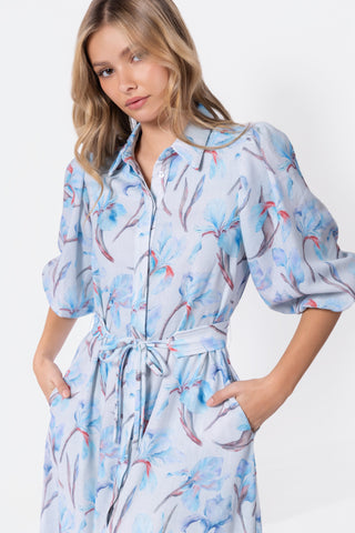 Alice Dress Short Sleeve (Blue Flower)