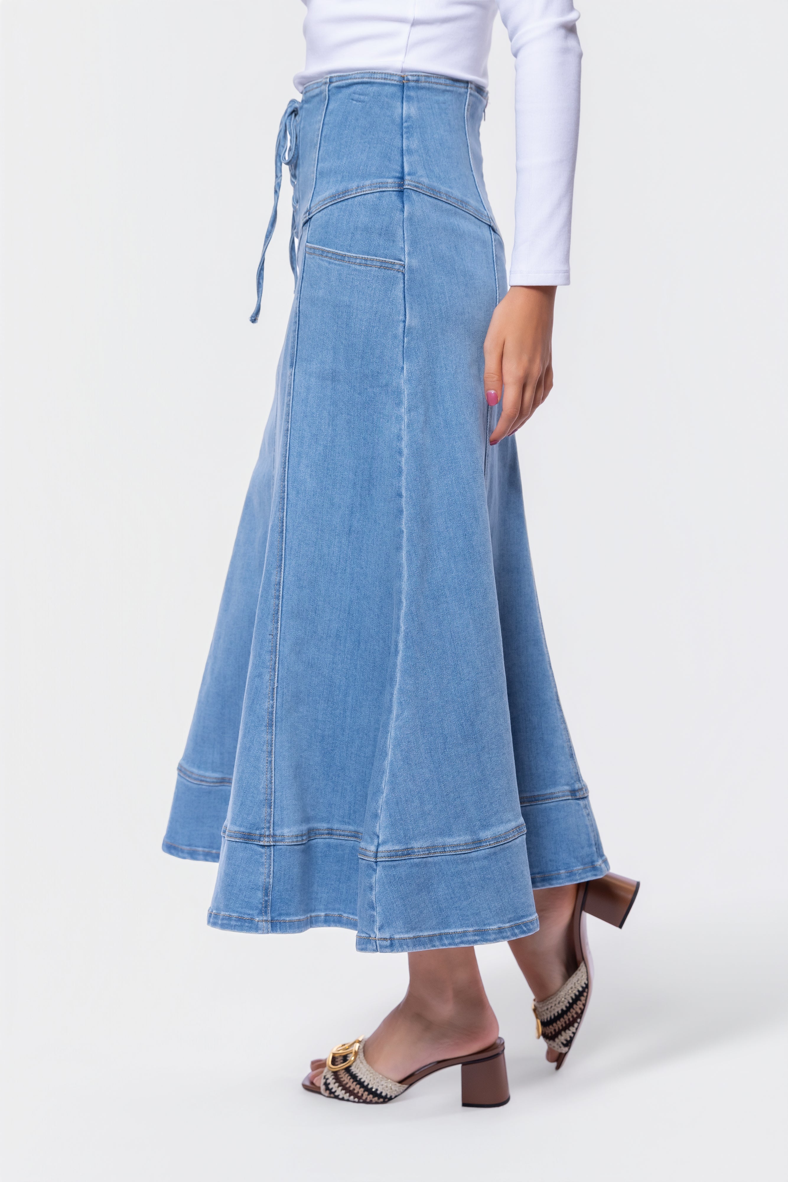 Vera Skirt (Blue) - Glamourous Grace