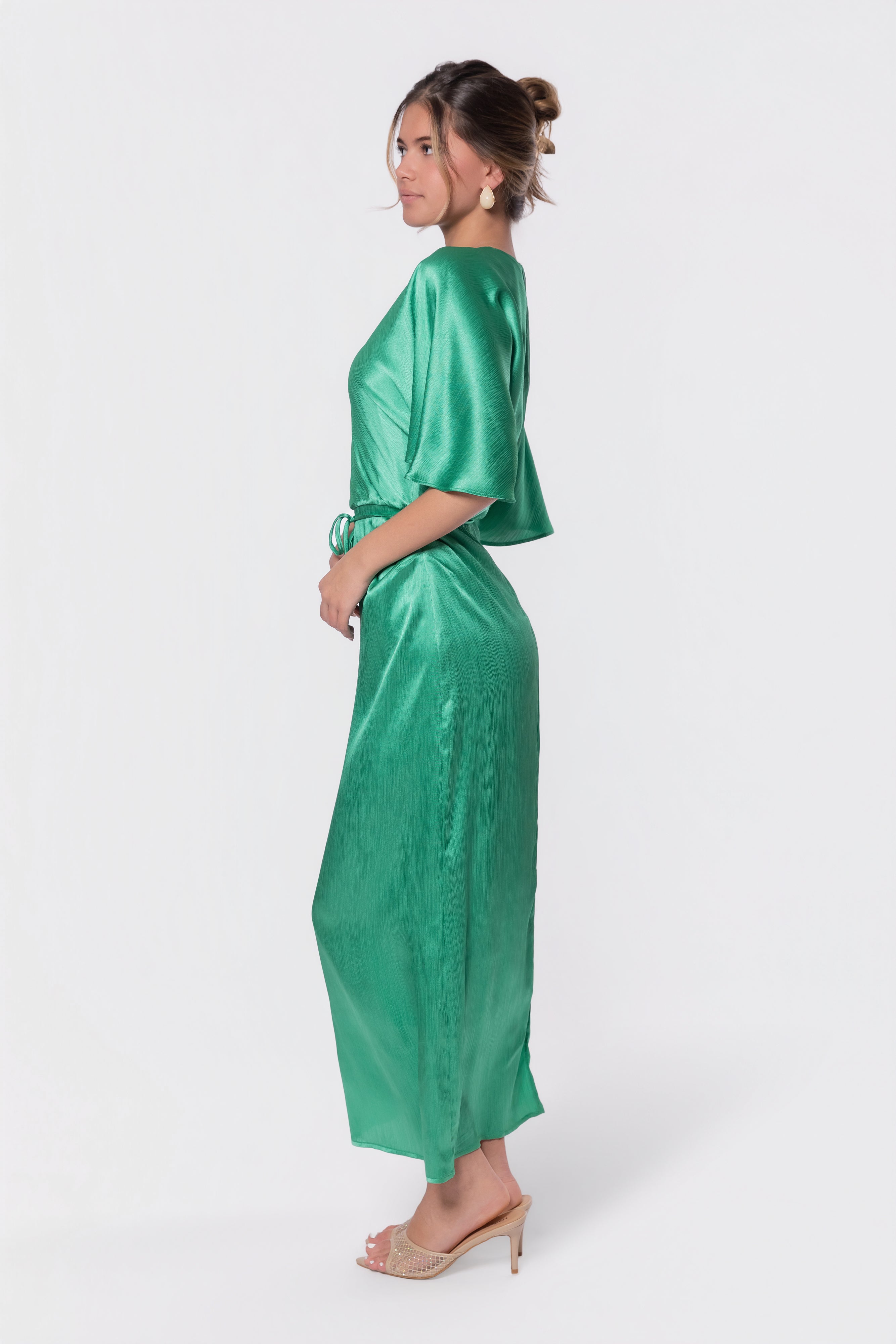 Juniper Dress (Green Solid) - Glamourous Grace