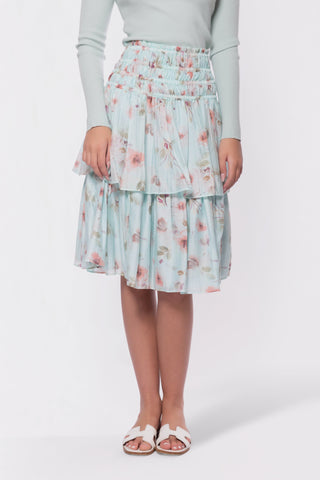 Zena Skirt 26" (Purple/Beige)