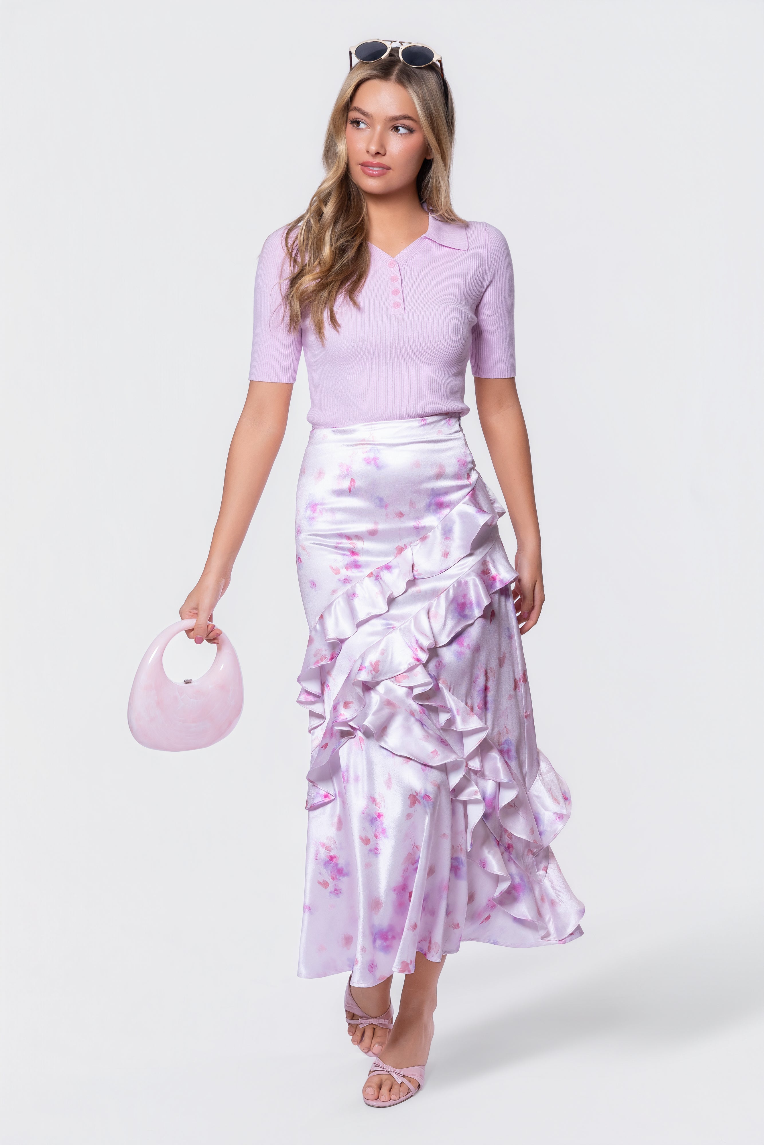 Zella Skirt (Pink Flower) - Glamourous Grace