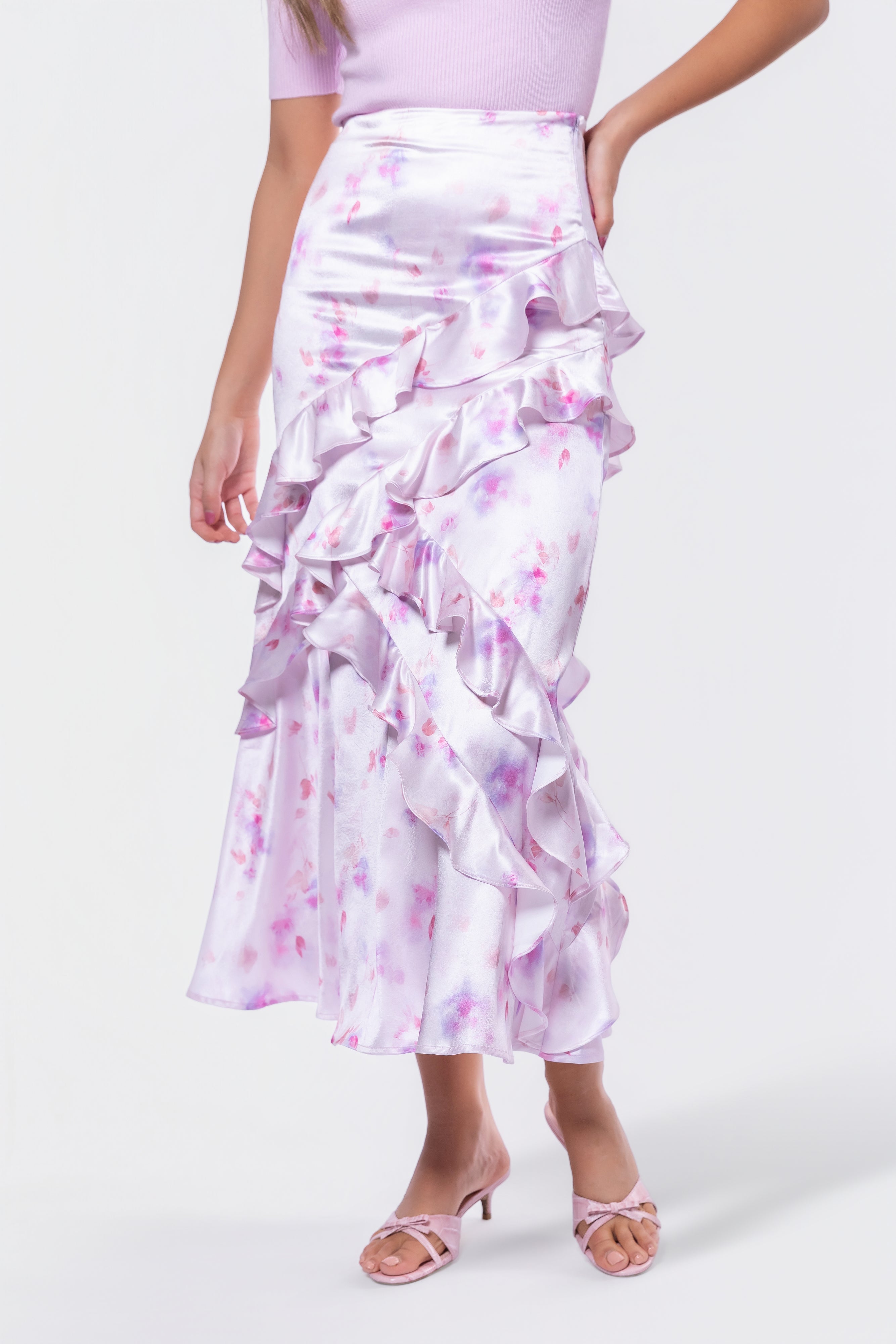 Zella Skirt (Pink Flower) - Glamourous Grace