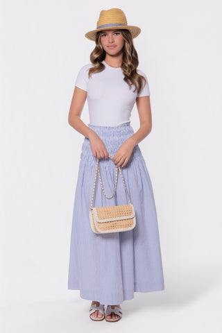 Noelle Skirt (Blue Stripe)