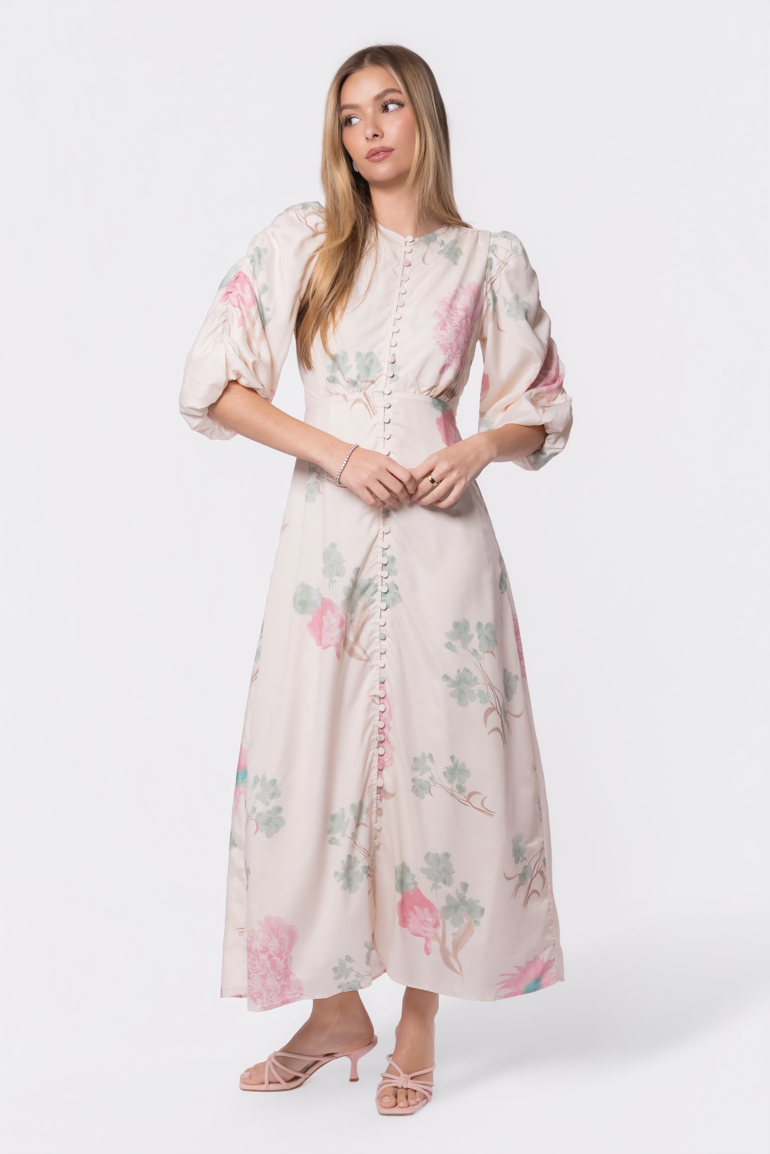 Patricia Dress (Green Pink) - Glamourous Grace