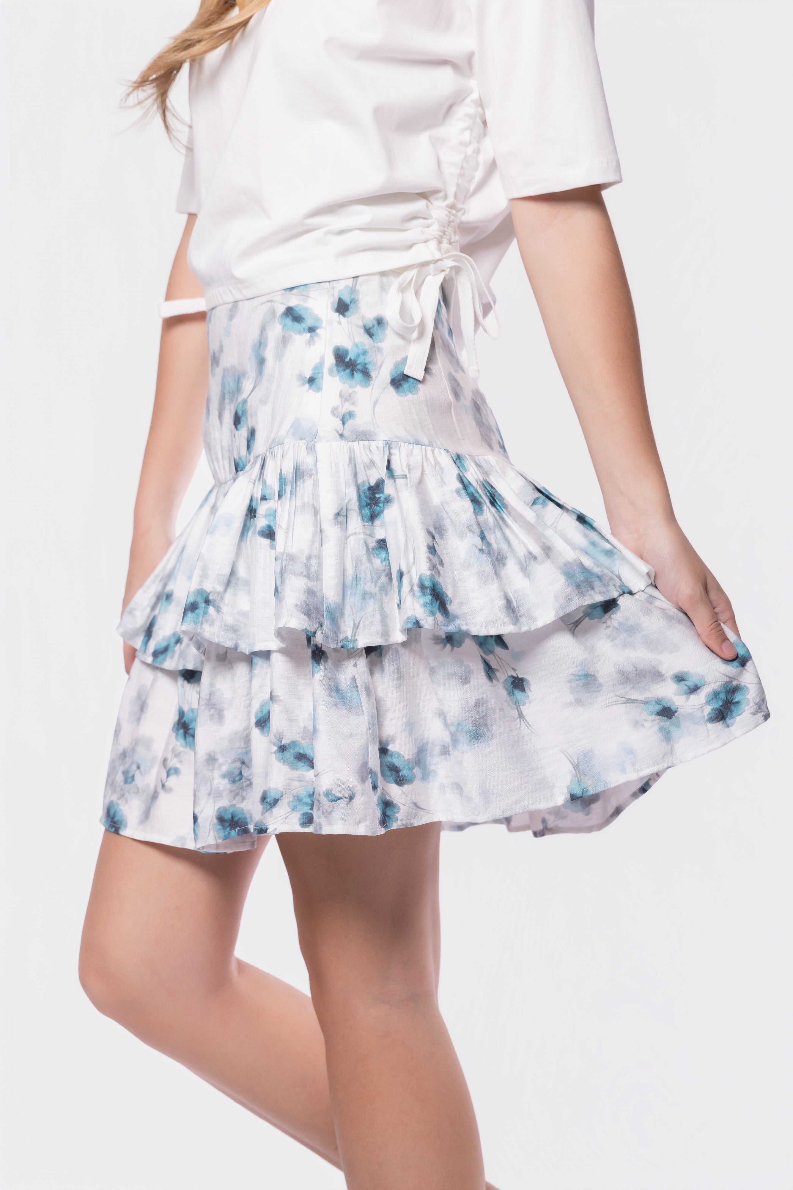Tessa Skirt (Teal/White) - Glamourous Grace