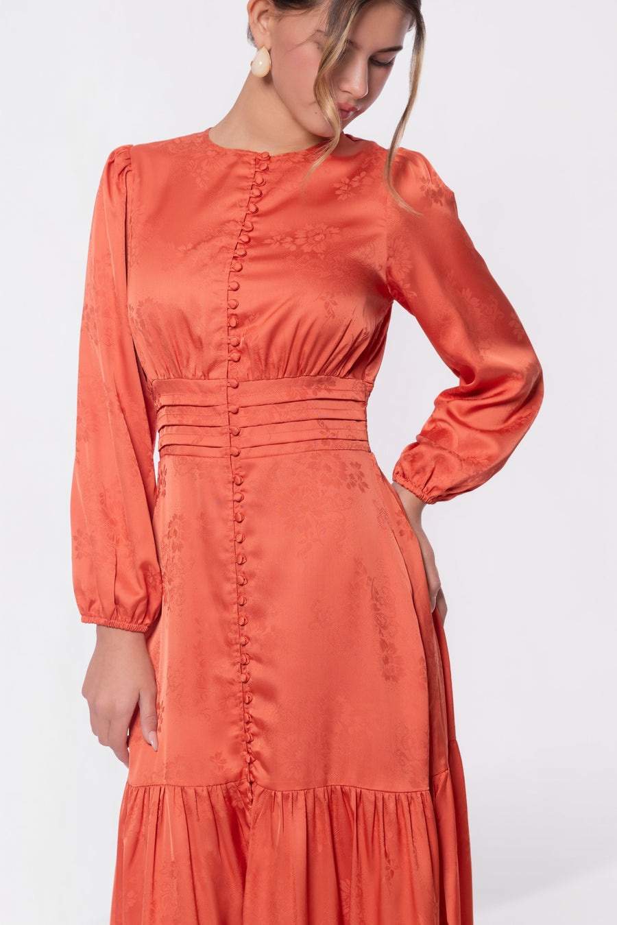 Valentina Dress (Orange) - Glamourous Grace