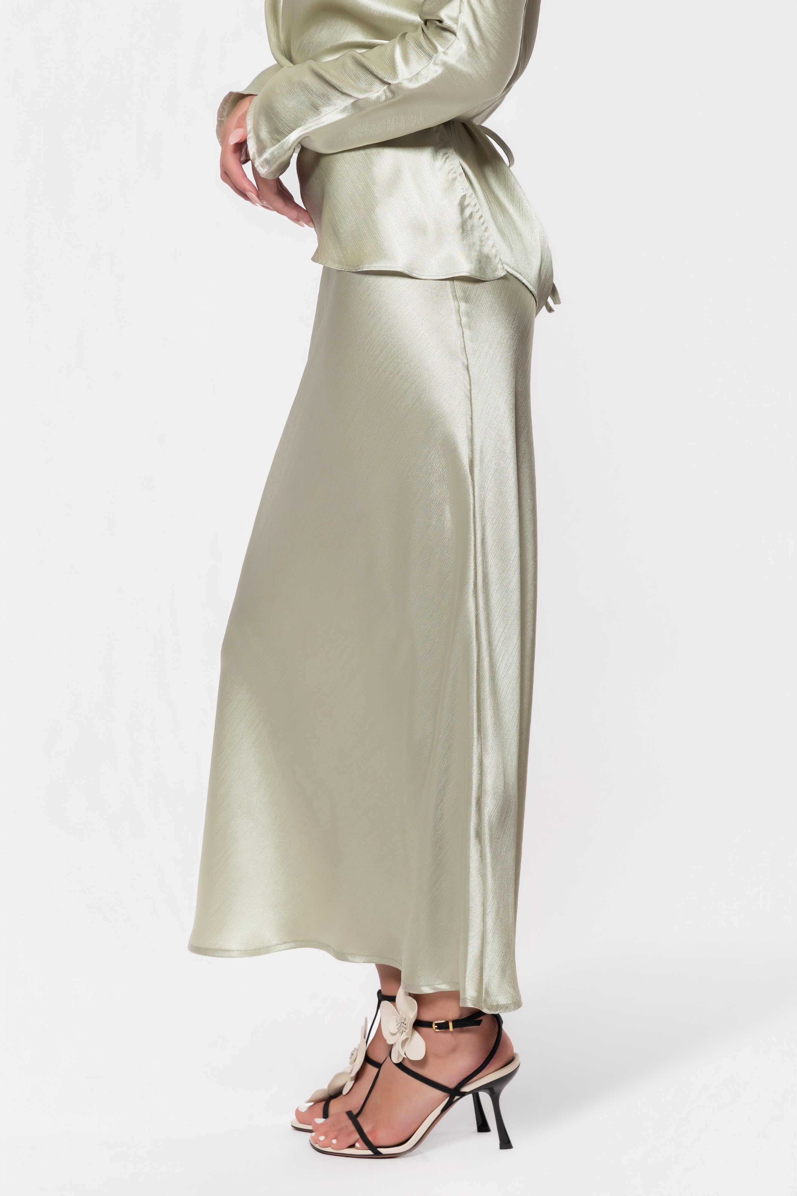 Nyra Skirt (Sage) - Glamourous Grace