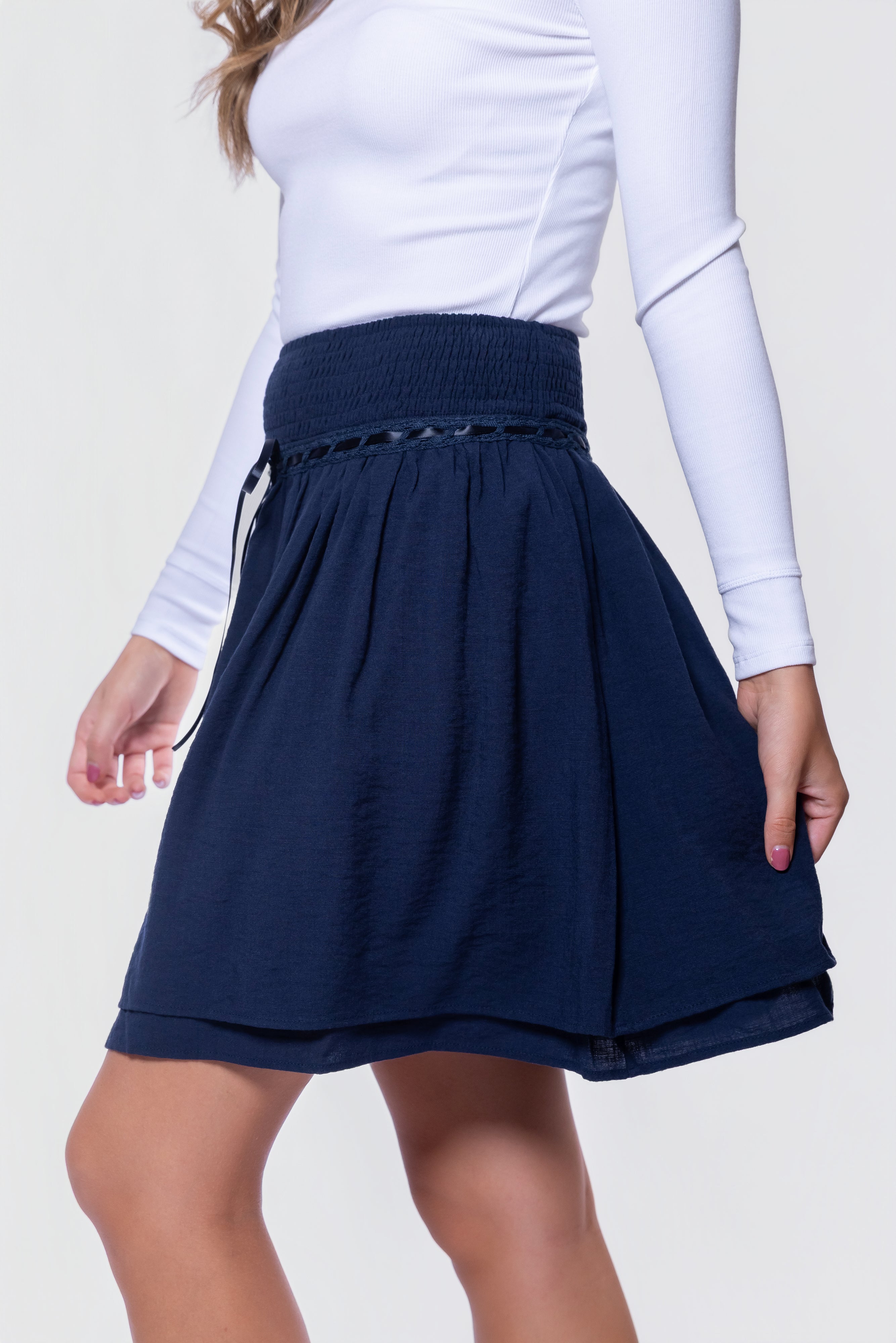 Avery Skirt 20" (Navy) - Glamourous Grace