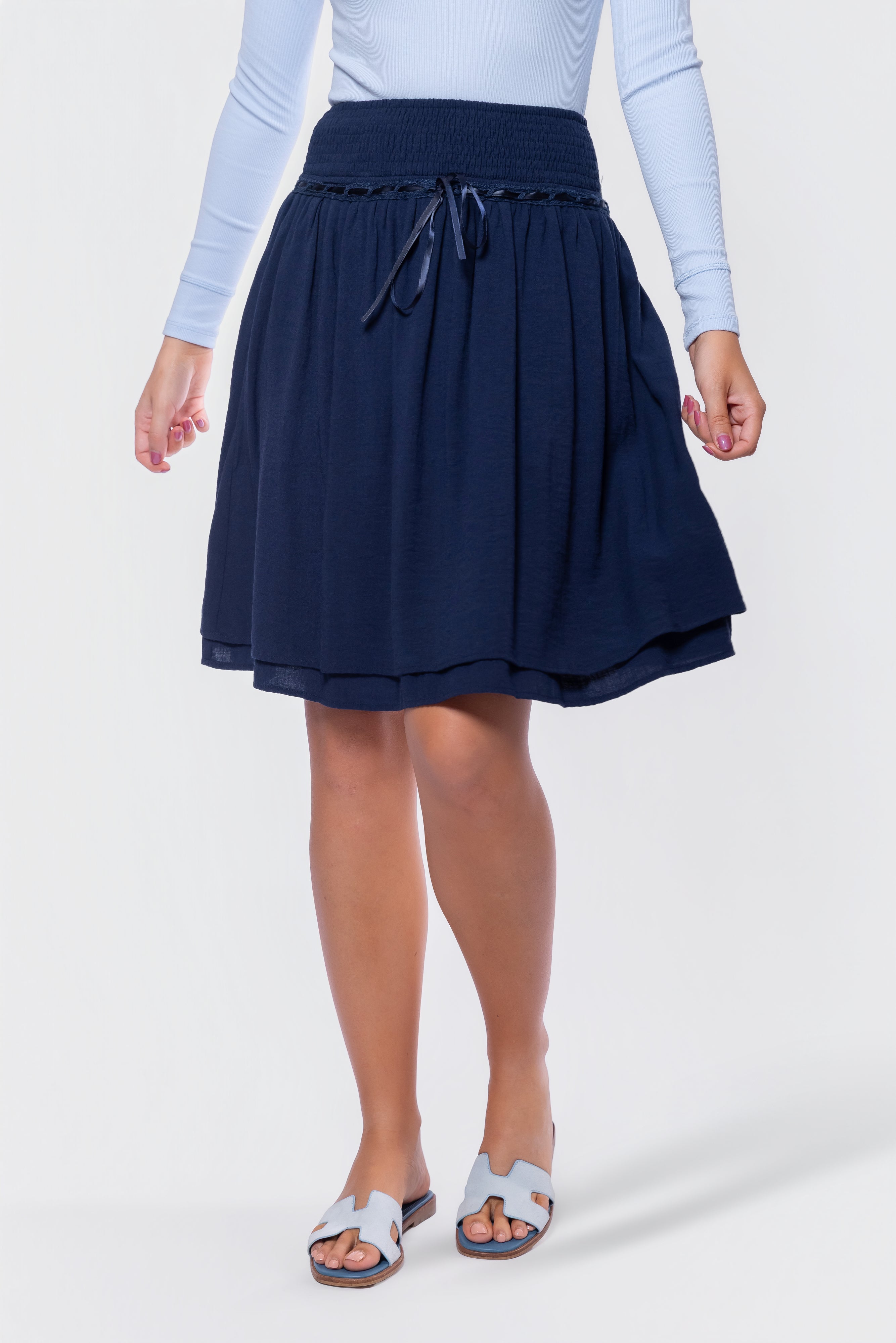 Avery Skirt 23" (Navy) - Glamourous Grace