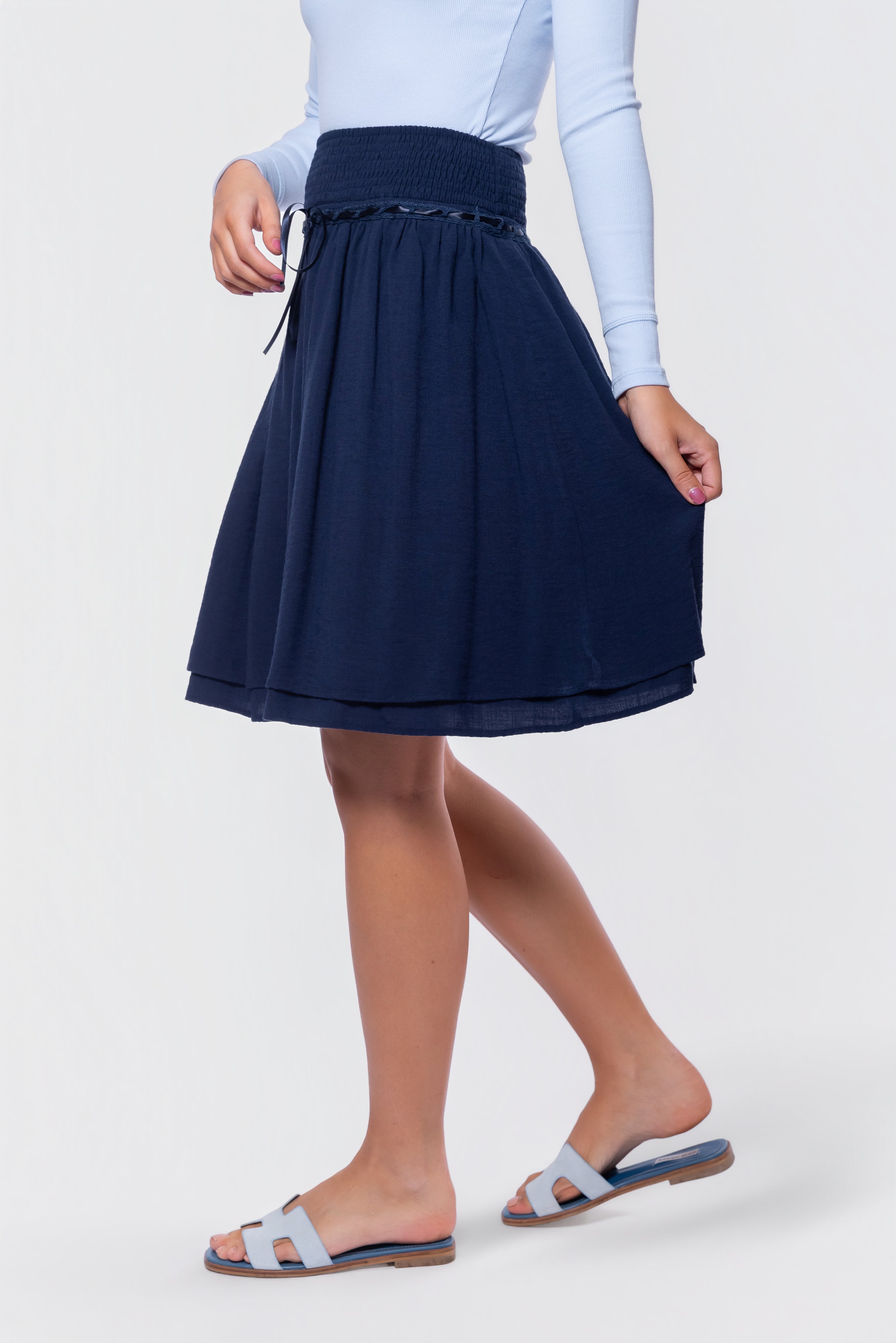 Avery Skirt 23" (Navy) - Glamourous Grace