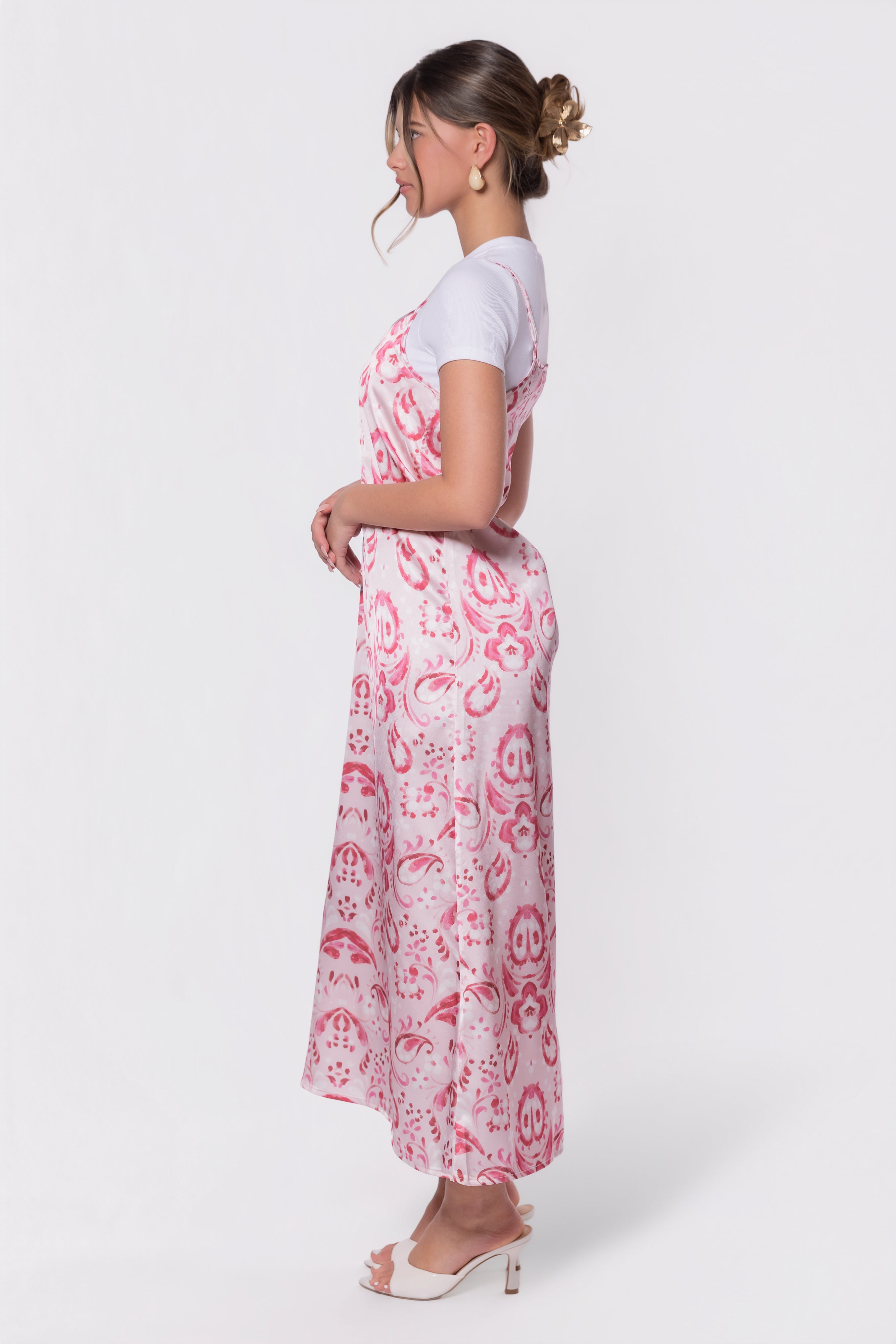 Paula Dress (Pink Pattern) - Glamourous Grace