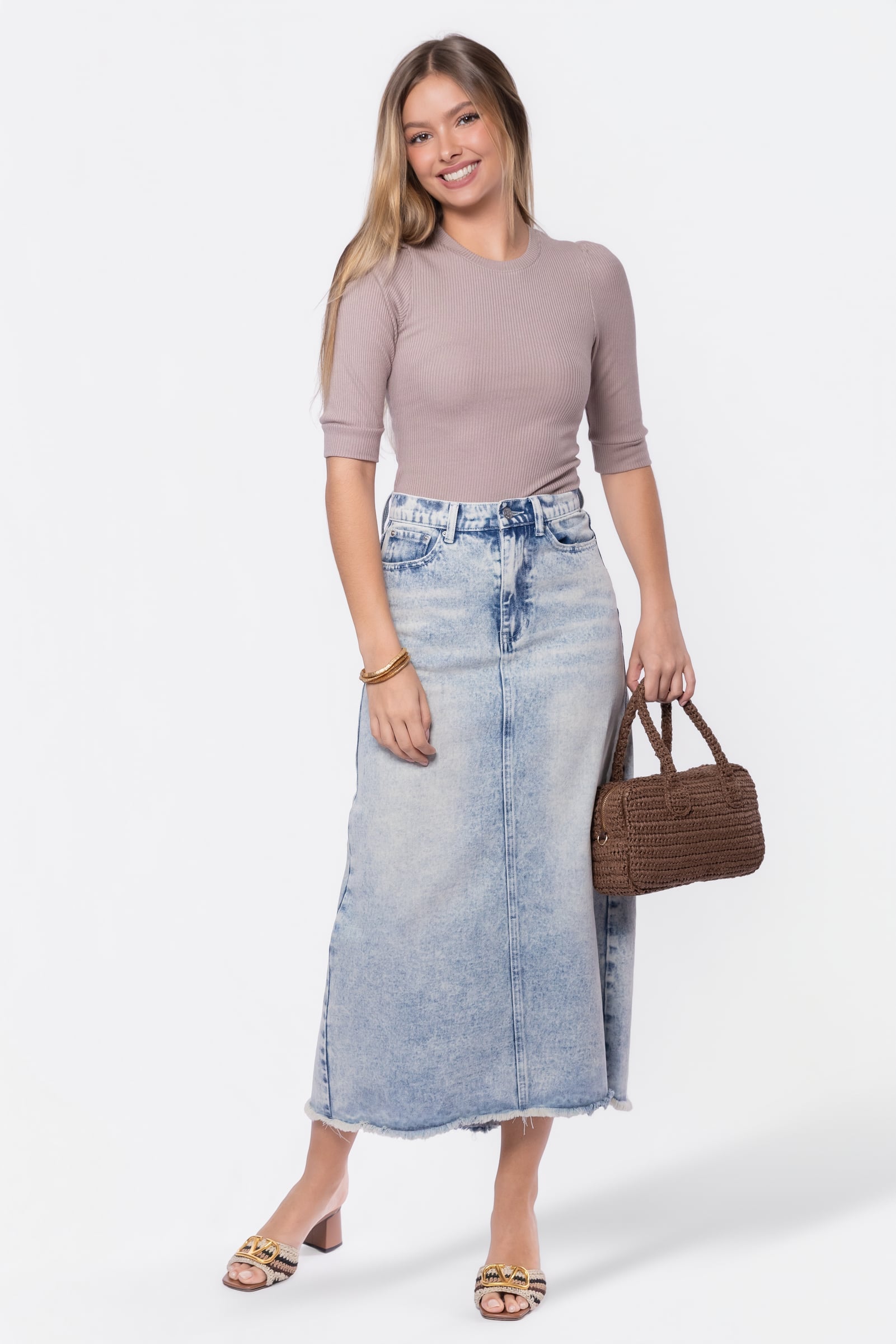 Jill Skirt (Light Blue) - Glamourous Grace