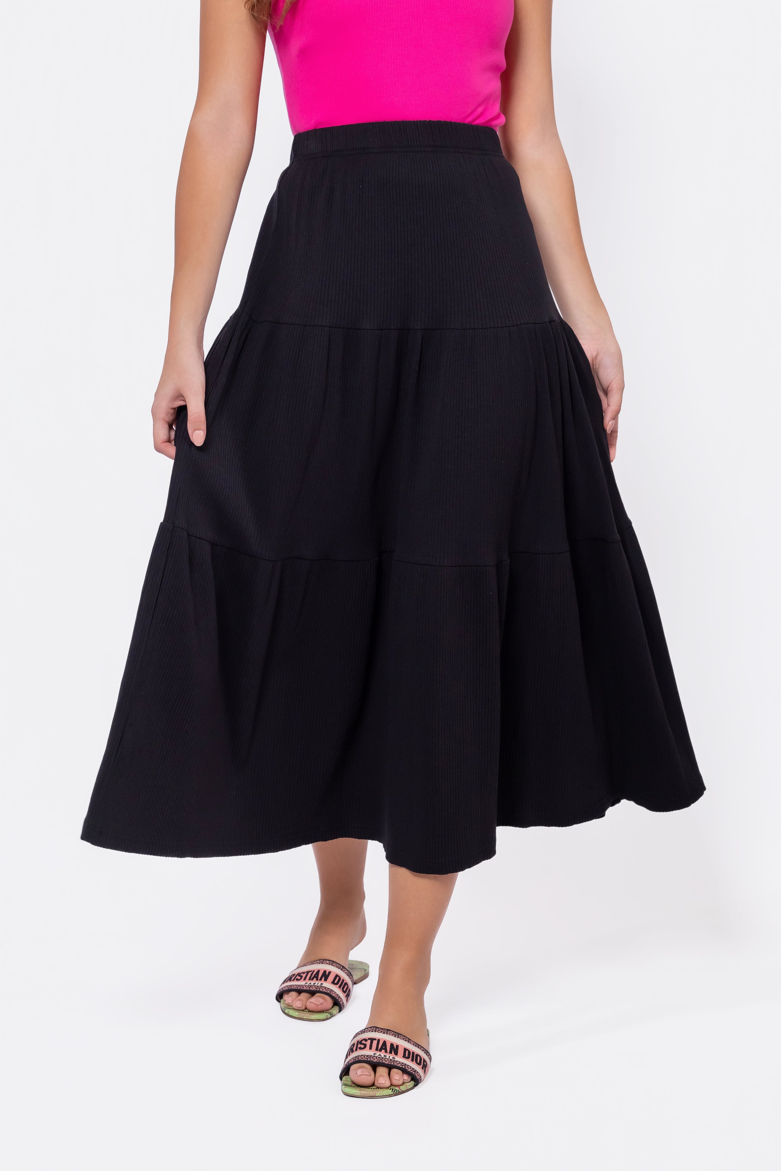 Ayla Skirt 33" (Black) - Glamourous Grace