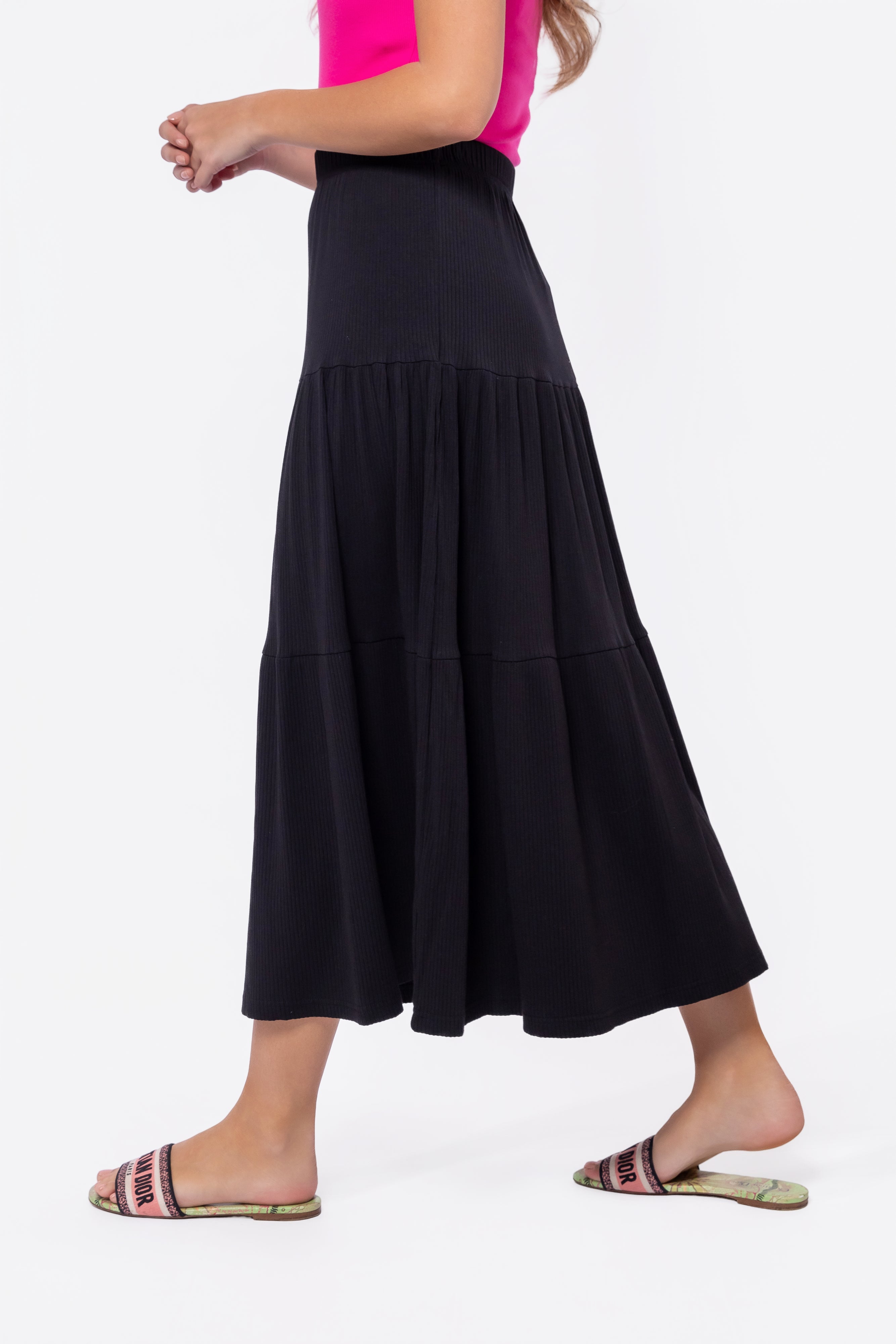 Ayla Skirt 33" (Black) - Glamourous Grace