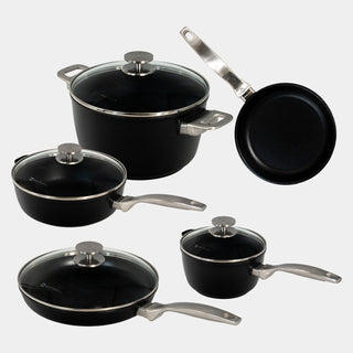 CHD Dual Ceramic Layer, Diamond Reinforced Nonstick 9-Piece Set - Kitchen Essentials Set | Made in Switzerland