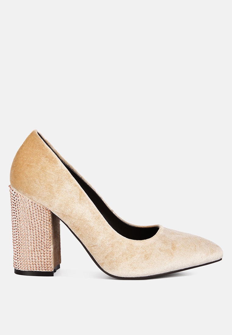 Cyber-Girl Rhinestone Block Heeled Pumps - Glamourous Grace