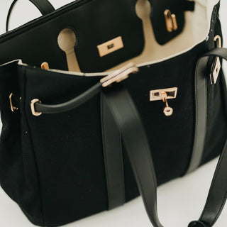 Cadence Canvas and Vegan Leather Tote