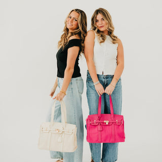 Cadence Canvas and Vegan Leather Tote