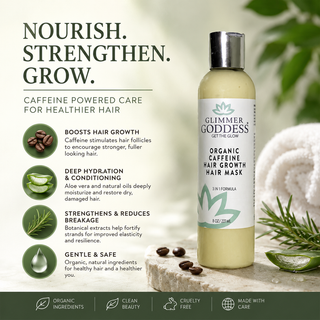 Organic Caffeine Hair Growth Mask – Deep Conditioning Treatment - Glamourous Grace