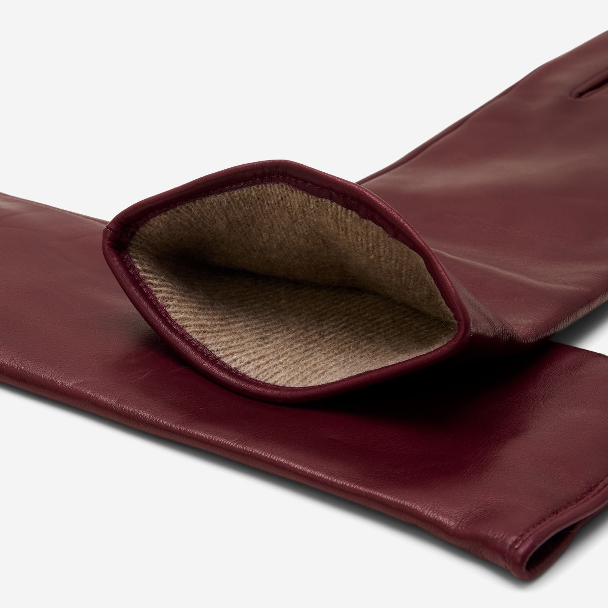 Camilla (xb) - Italian long leather winter gloves with luxurious cashmere lining - Glamourous Grace