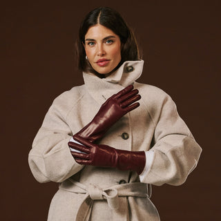 Camilla (xb) - Italian long leather winter gloves with luxurious cashmere lining - Glamourous Grace