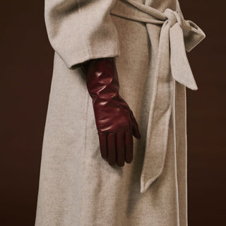 Camilla (xb) - Italian long leather winter gloves with luxurious cashmere lining - Glamourous Grace