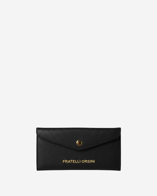 Carmina (black) - Italian calf leather women’s wallet - Glamourous Grace